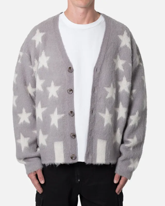 MNML Mohair Cardigan Sweater Grey sold by Culture Kings
