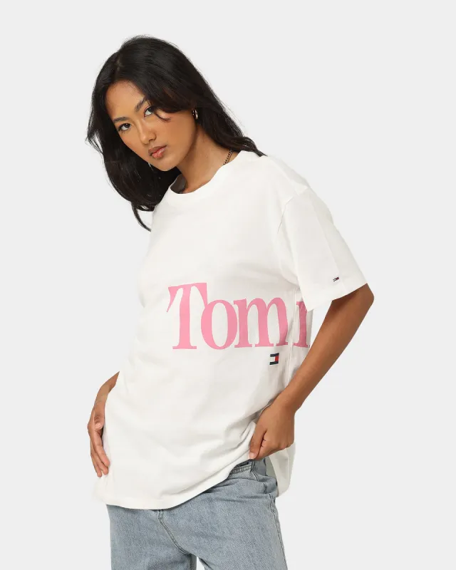 Tommy Jeans Women's Oversized Bold T-Shirt Ecru sold by Culture Kings