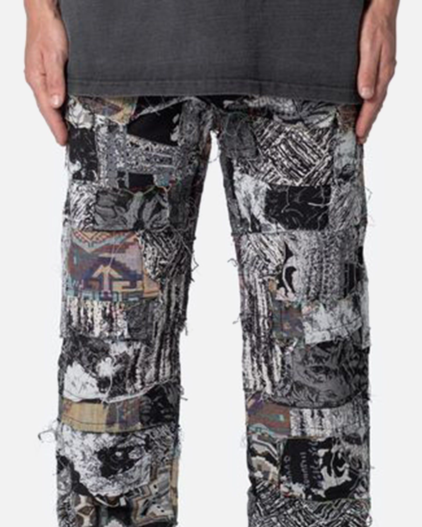 MNML Panelled Blanket Pants Black/White sold by Culture Kings