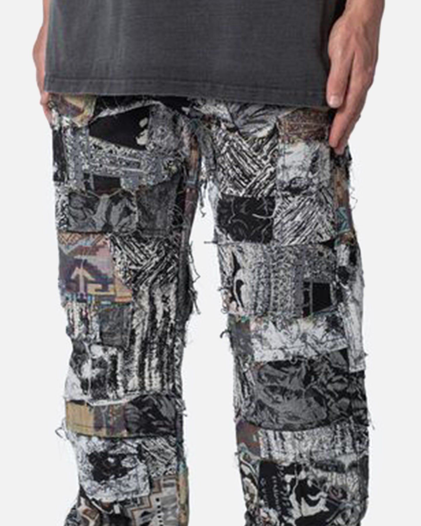 MNML Panelled Blanket Pants Black/White sold by Culture Kings product image thumbnail 2