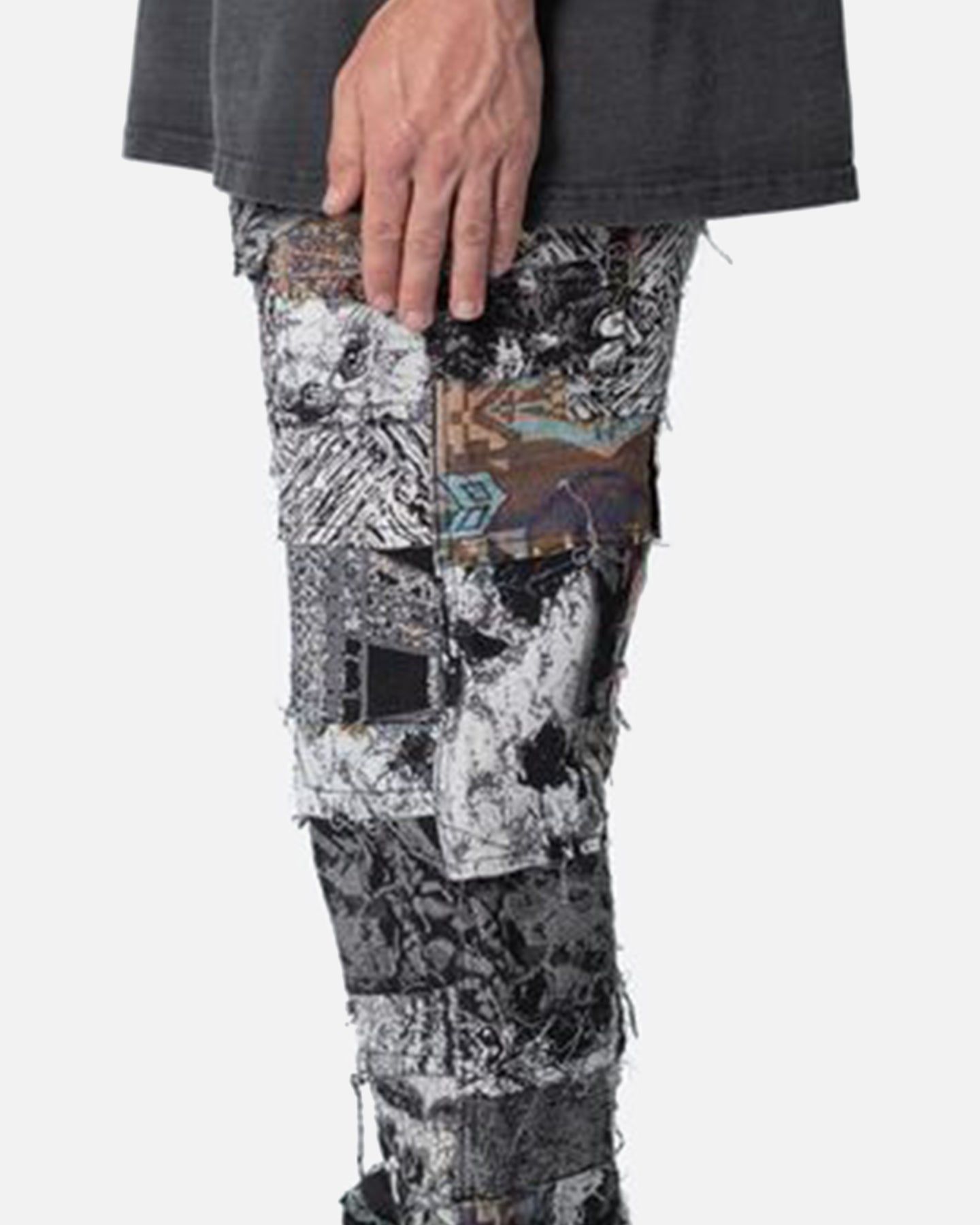 MNML Panelled Blanket Pants Black/White sold by Culture Kings product image thumbnail 3