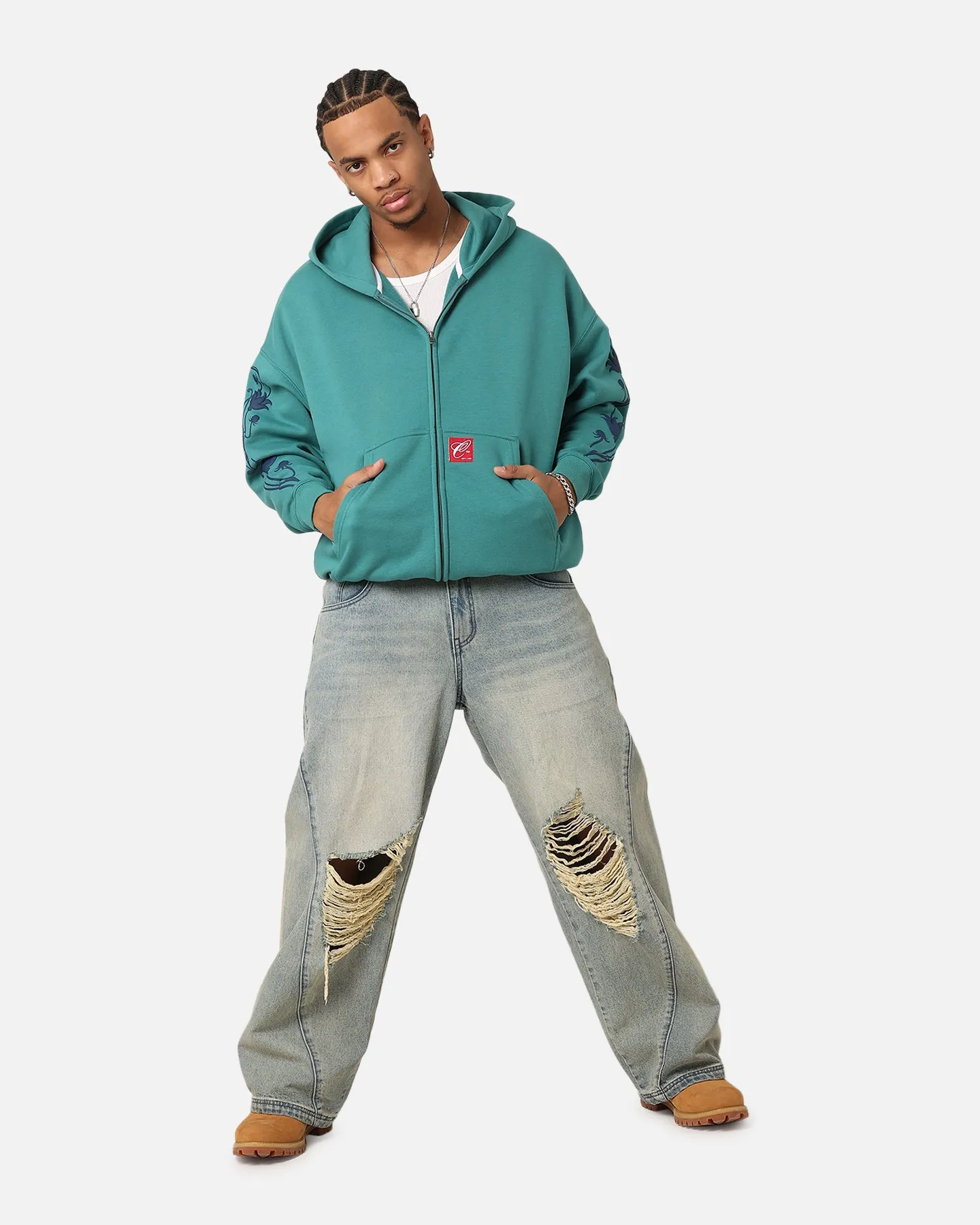 Carre Flower Bomb Full Zip Hoodie Oxidized Green sold by Culture Kings product image thumbnail 2