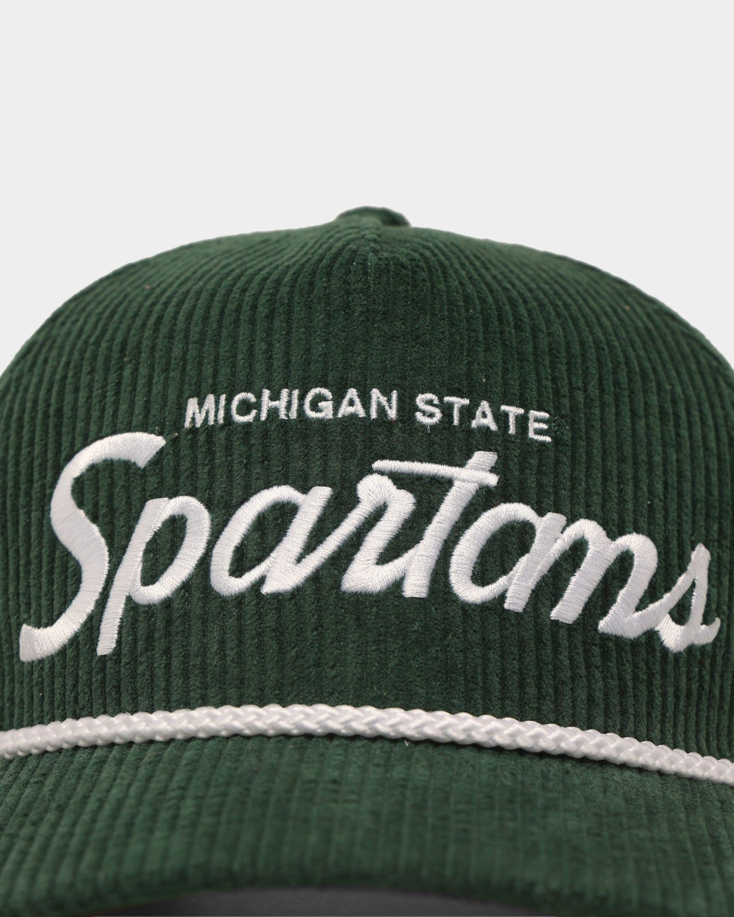 47 Brand Michigan State Spartans 'NCAA Corduroy Team Script' Corduroy Crossrope 47 Hitch Snapback Dark Green sold by Culture Kings product image thumbnail 5