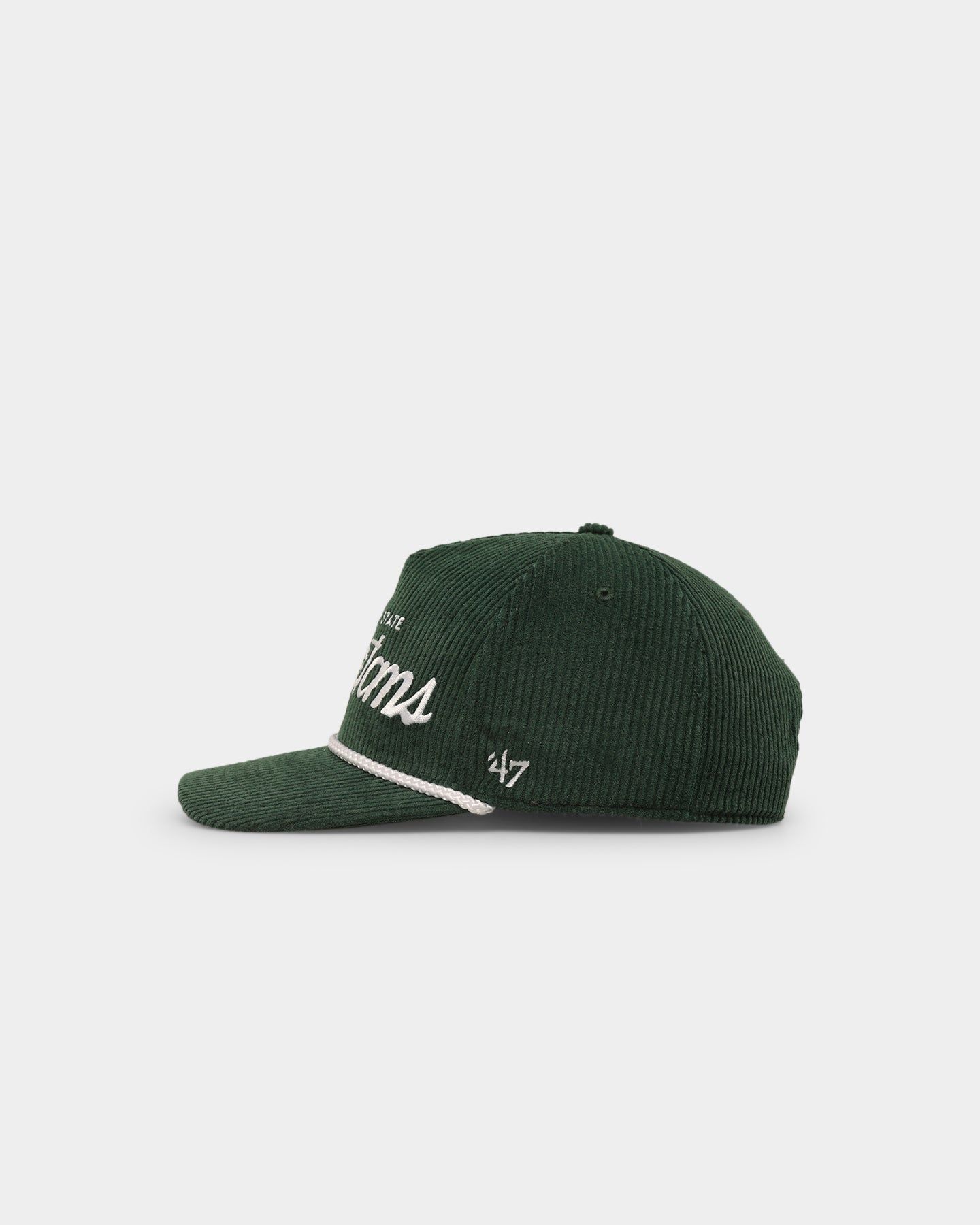 47 Brand Michigan State Spartans 'NCAA Corduroy Team Script' Corduroy Crossrope 47 Hitch Snapback Dark Green sold by Culture Kings product image thumbnail 4