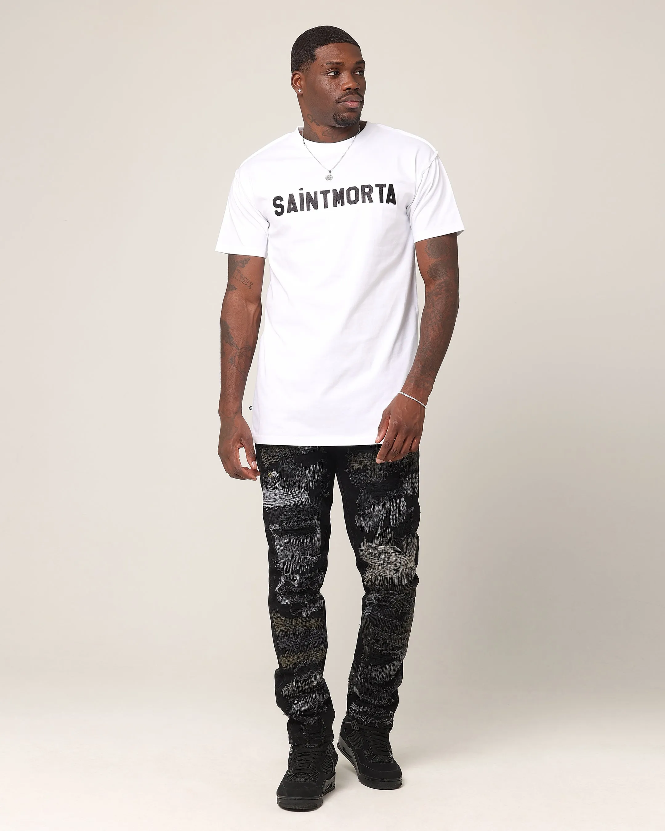 Saint Morta Yearbook Lafayette T-Shirt White/Black sold by Culture Kings product image thumbnail 4