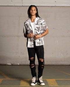 Saint Morta Babylon Short Sleeve Shirt Black/White sold by Culture Kings