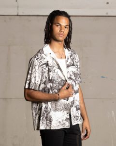 Saint Morta Babylon Short Sleeve Shirt Black/White sold by Culture Kings