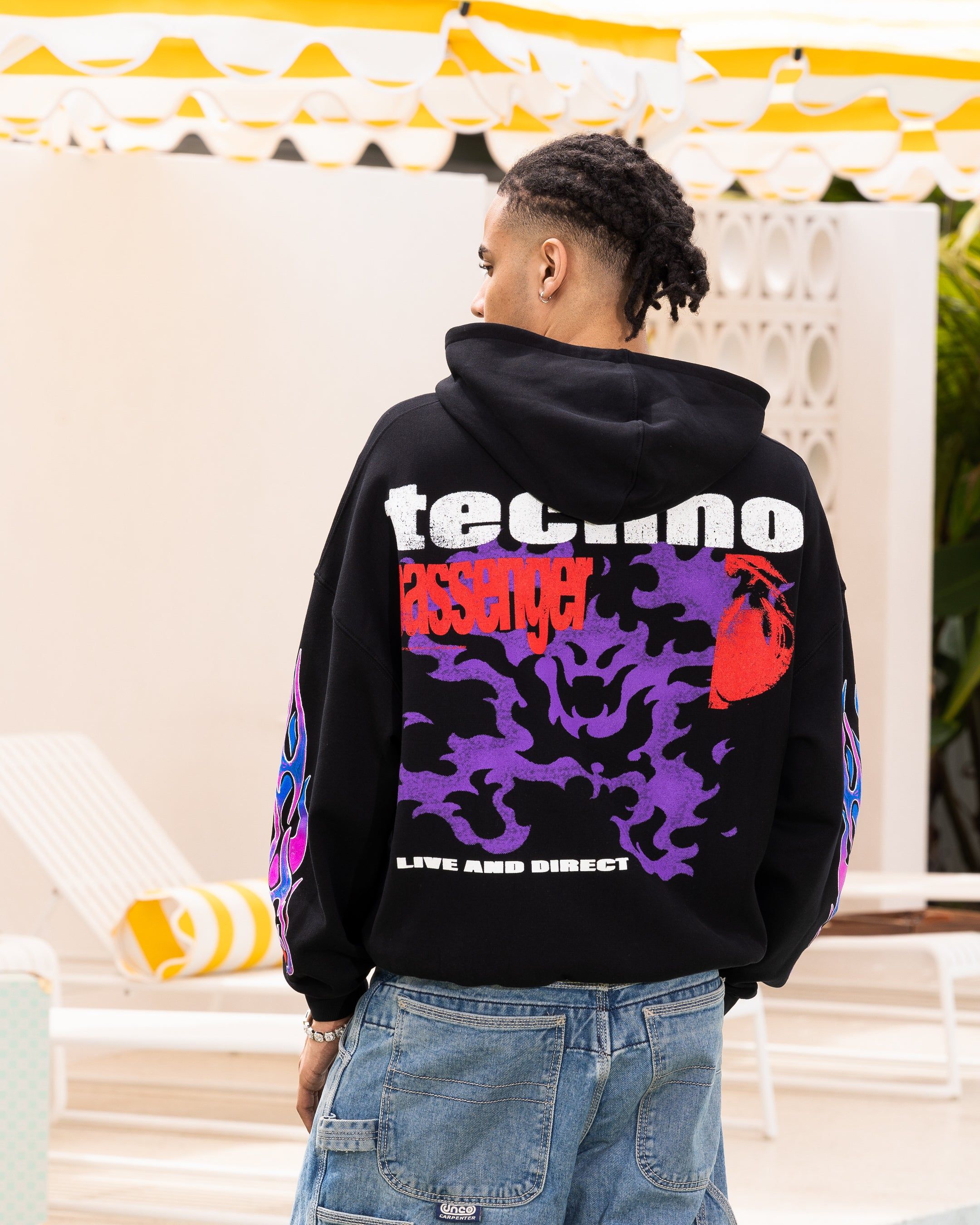 Loiter Live In Direct Vintage Hoodie Black sold by Culture Kings product image thumbnail 2