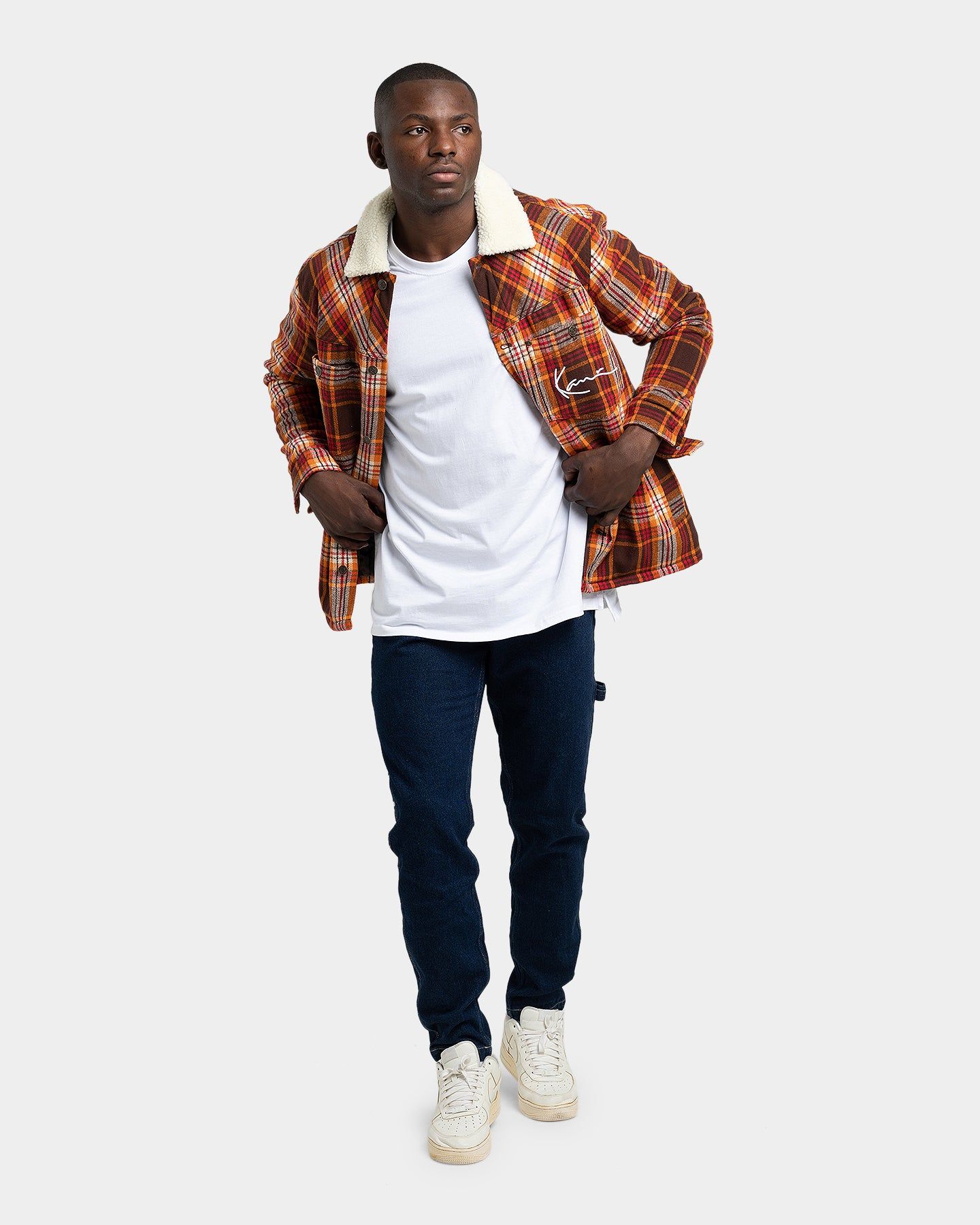 Karl Kani Men's Flannel Shirt Jacket Dark Red sold by Culture Kings product image thumbnail 2