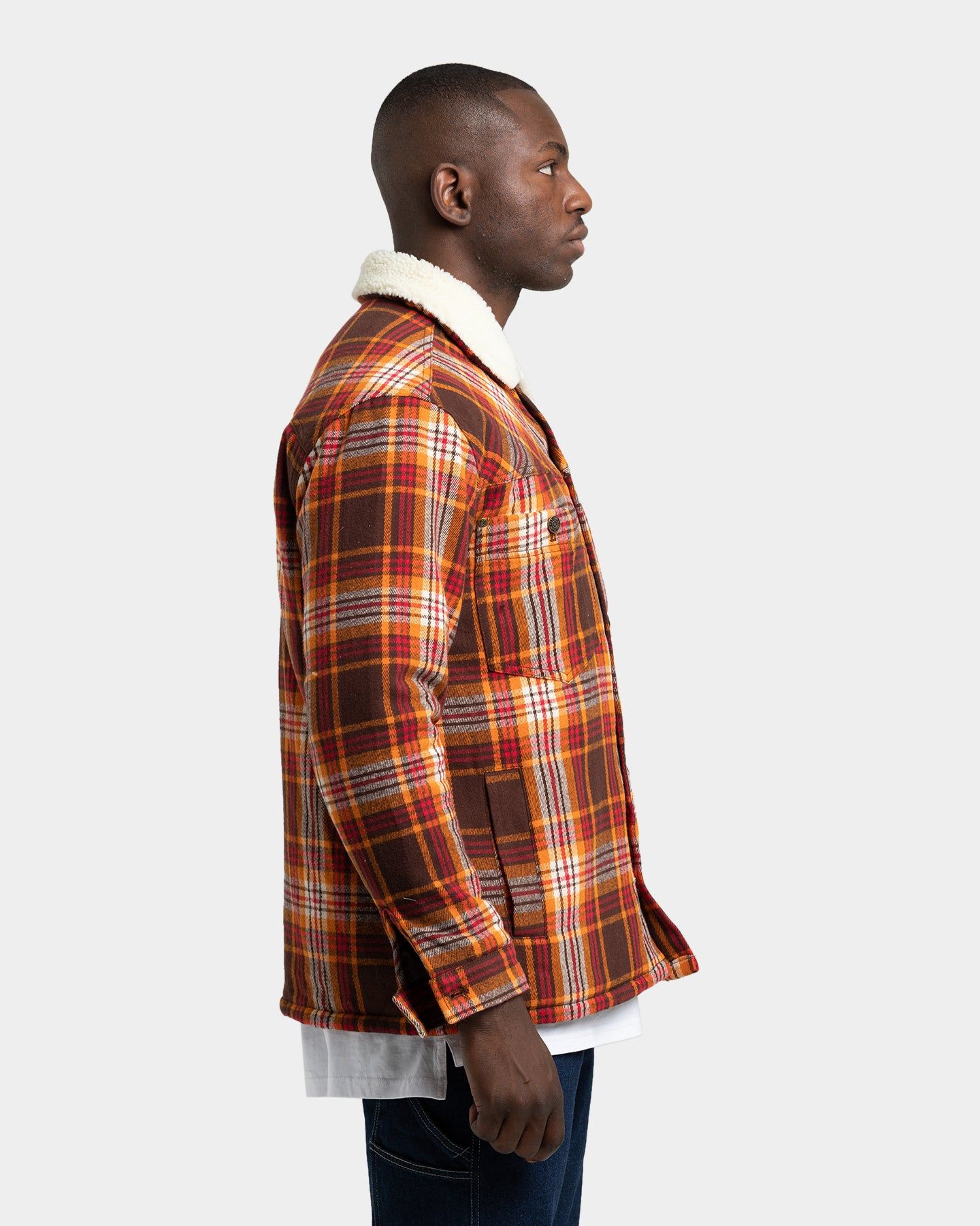 Karl Kani Men's Flannel Shirt Jacket Dark Red sold by Culture Kings product image thumbnail 5