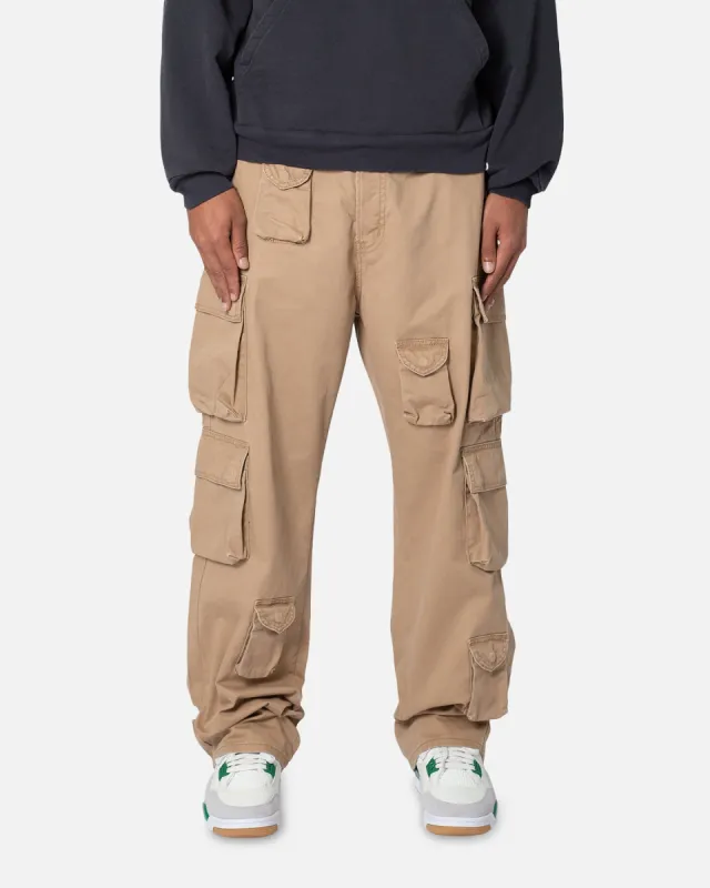 MNML Baggy Cargo Pants Khaki sold by Culture Kings