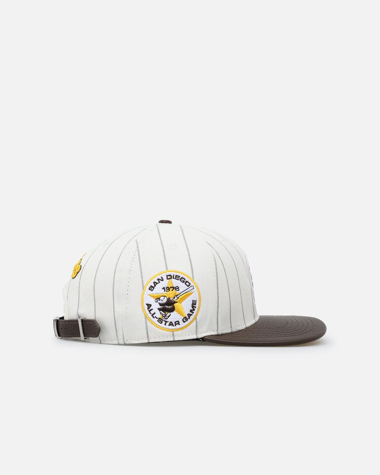 Pro Standard San Diego Padres Pinstripe Classic Logo Wool Strapback Eggshell/Yellow sold by Culture Kings product image thumbnail 4