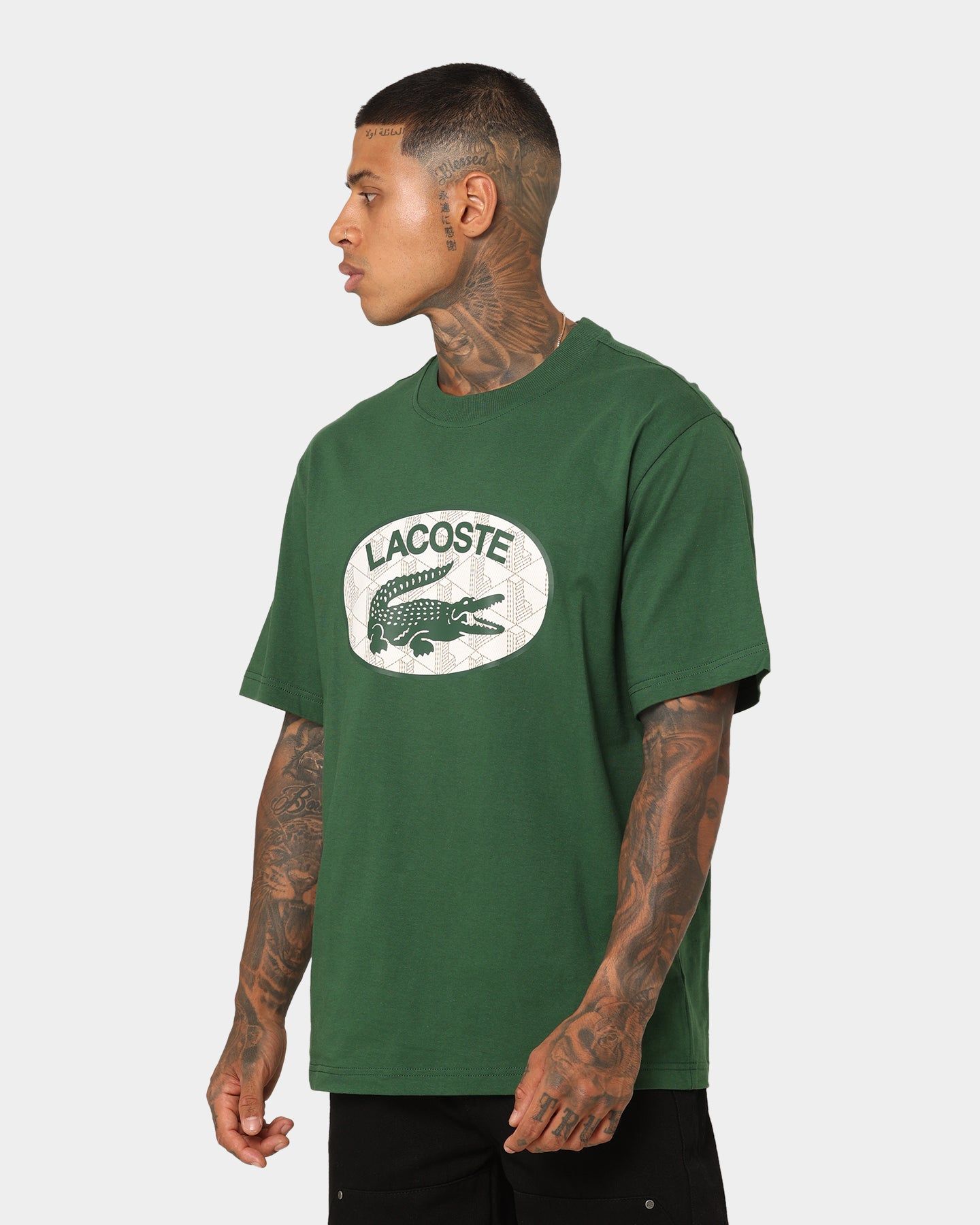 Lacoste Monogram Logo T-Shirt Green sold by Culture Kings product image thumbnail 6