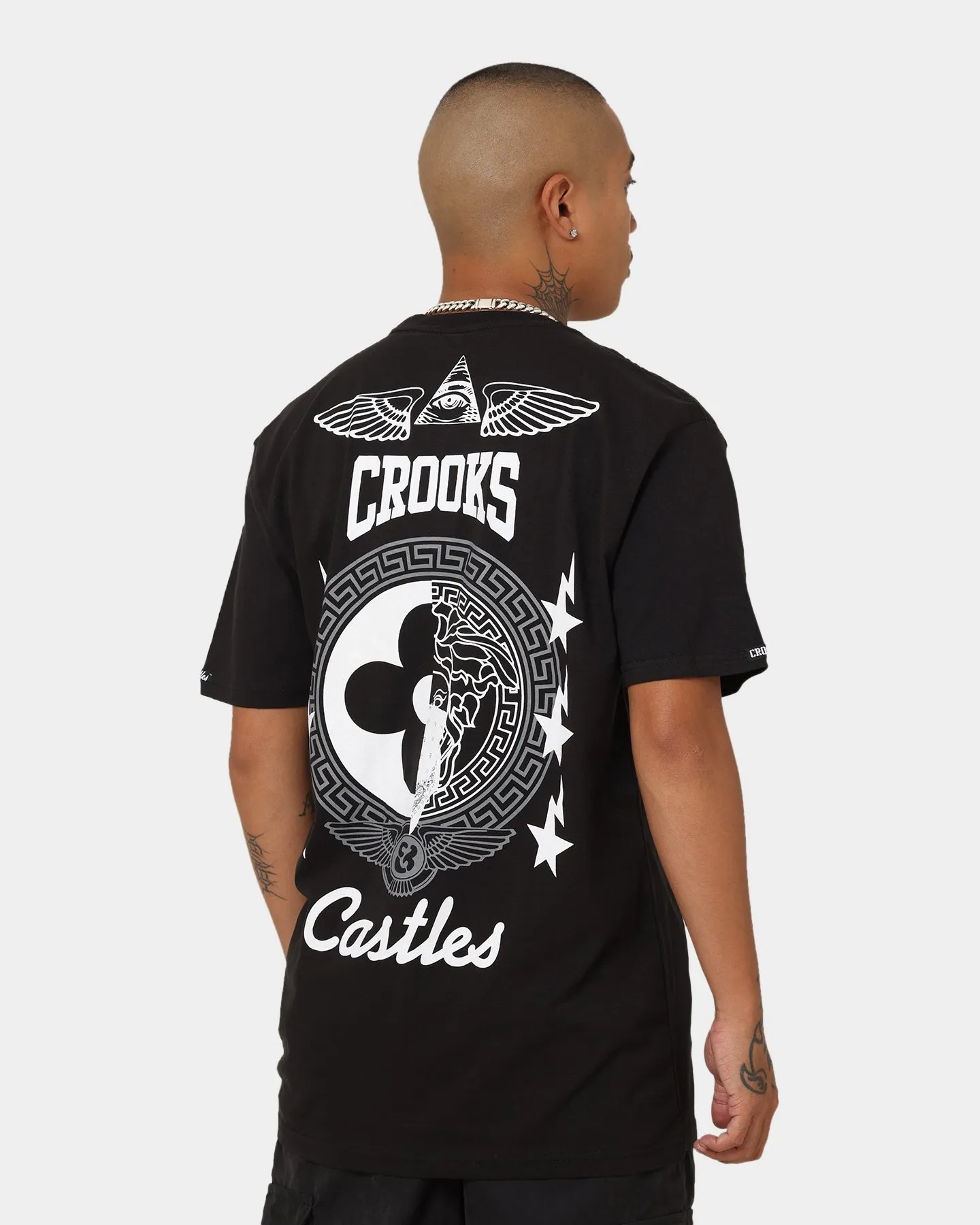 Crooks & Castles Half Medusa Wings T-Shirt Black sold by Culture Kings