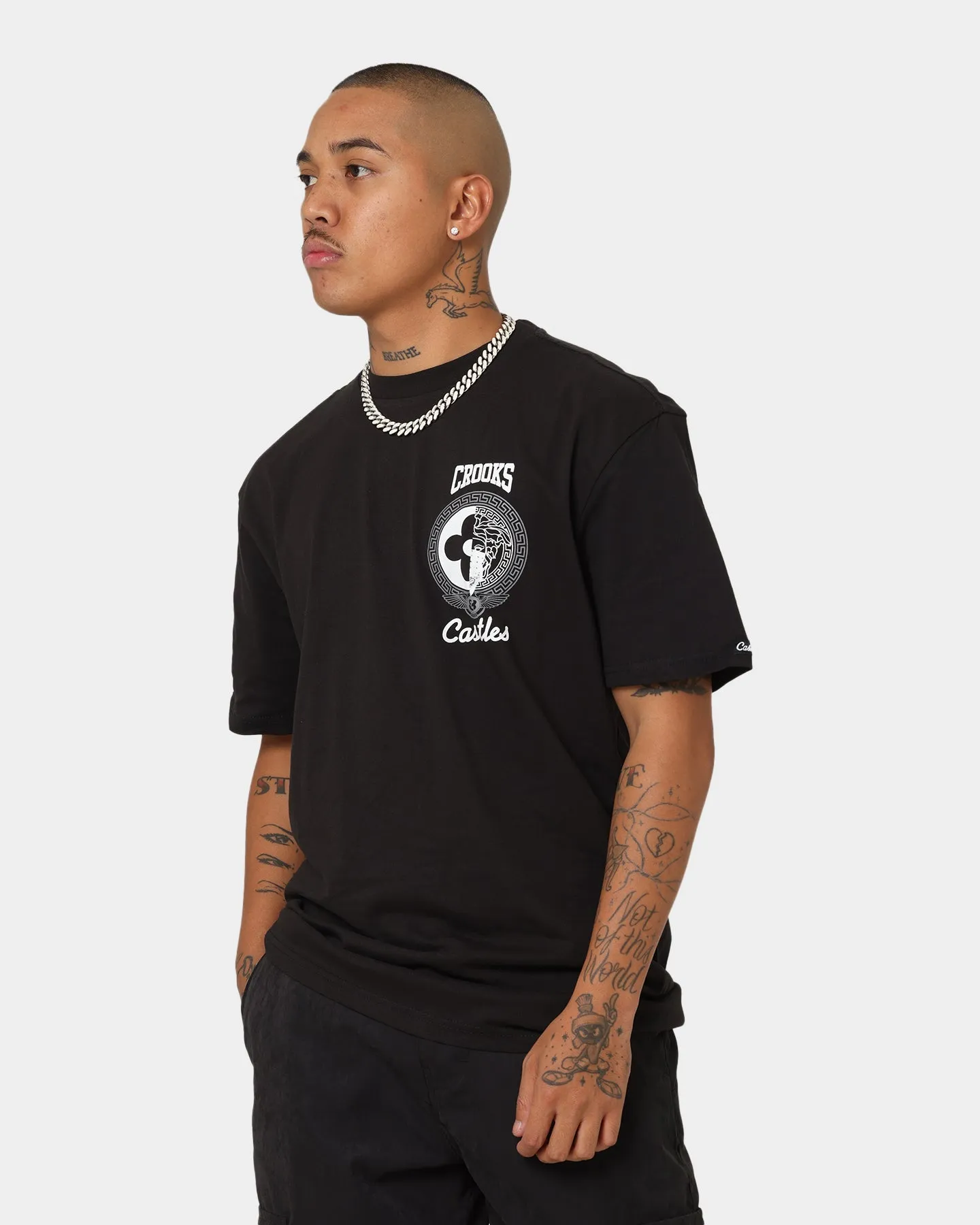 Crooks & Castles Half Medusa Wings T-Shirt Black sold by Culture Kings product image thumbnail 2