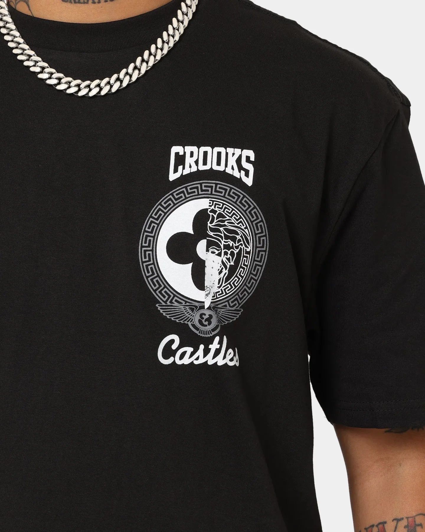 Crooks & Castles Half Medusa Wings T-Shirt Black sold by Culture Kings product image thumbnail 4