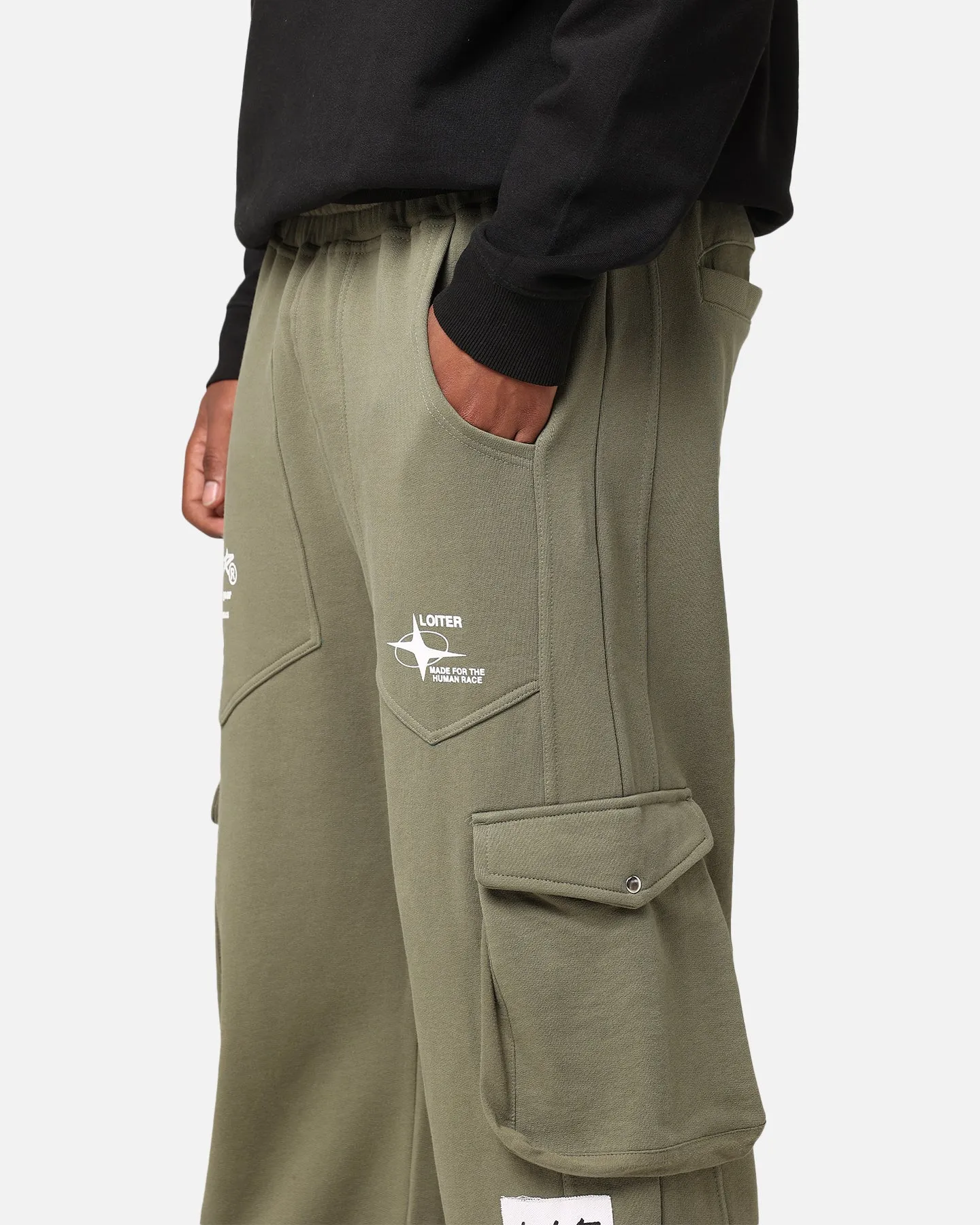 Loiter Utopia Cargo Sweat Pants Khaki Green sold by Culture Kings product image thumbnail 3
