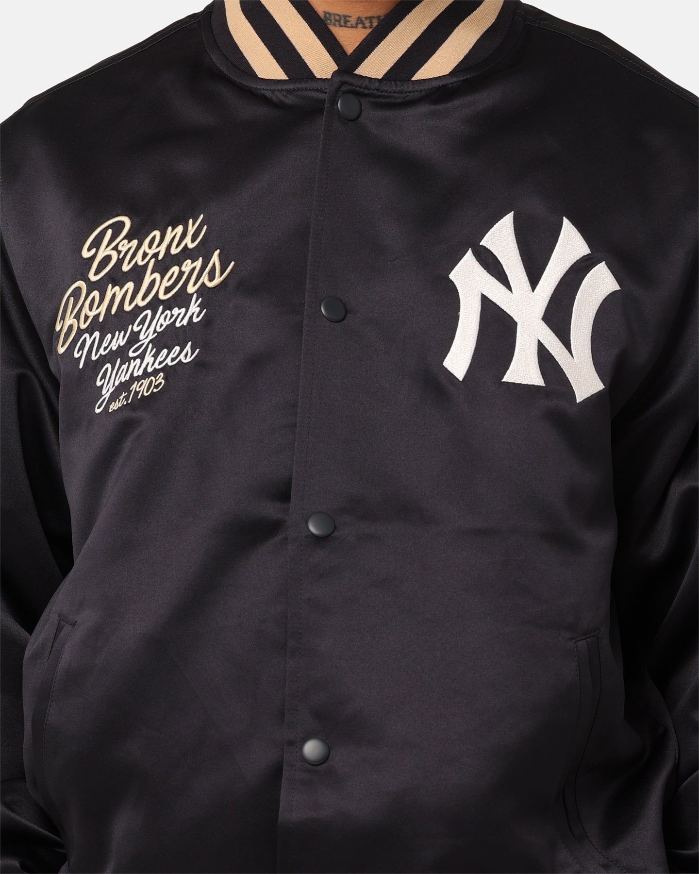 New Era New York Yankees Satin Jacket Navy sold by Culture Kings product image thumbnail 4