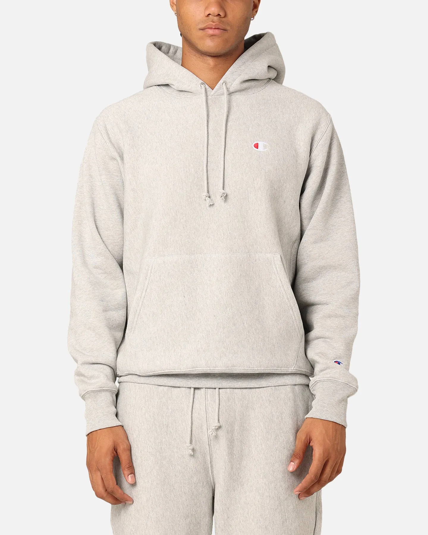 Champion Reverse Weave Small C Hoodie Oxford Heather sold by Culture Kings
