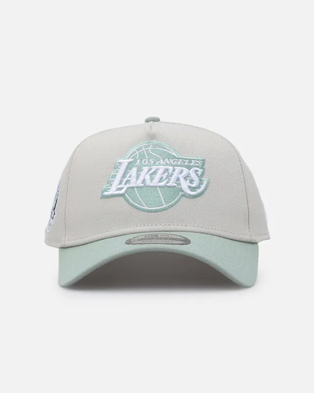 New Era Los Angeles Lakers 'Sea Glass' 9FORTY A-Frame Snapback Stone/Green sold by Culture Kings