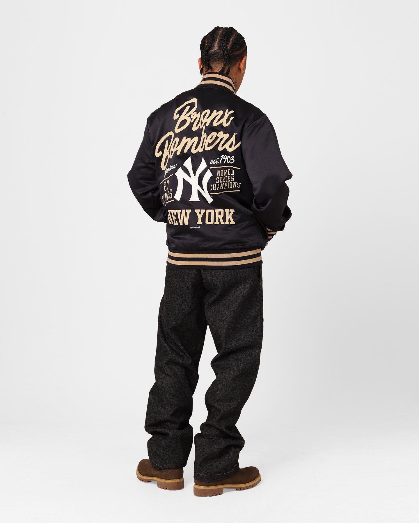 New Era New York Yankees Satin Jacket Navy sold by Culture Kings product image thumbnail 3