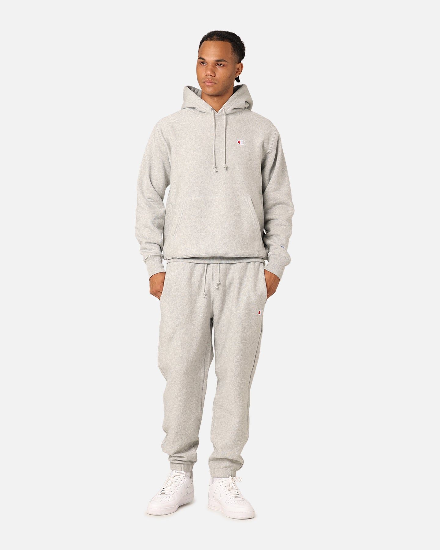 Champion Reverse Weave Small C Hoodie Oxford Heather sold by Culture Kings product image thumbnail 2