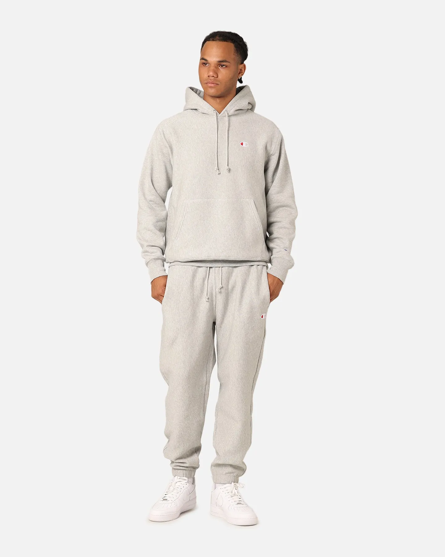 Champion Reverse Weave Small C Hoodie Oxford Heather sold by Culture Kings product image thumbnail 2