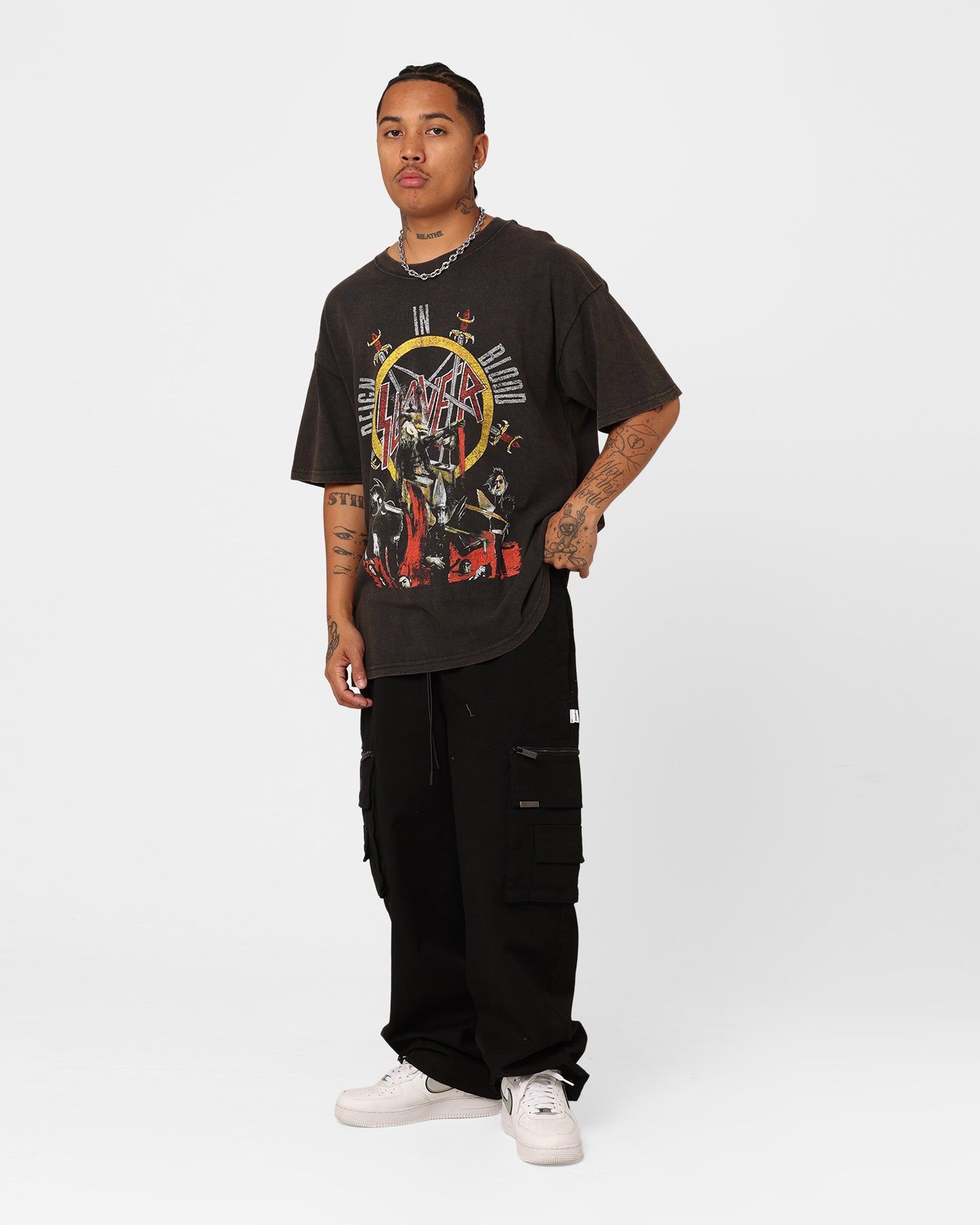 Slayer Reign In Blood Vintage T-Shirt Black Wash sold by Culture Kings product image thumbnail 2