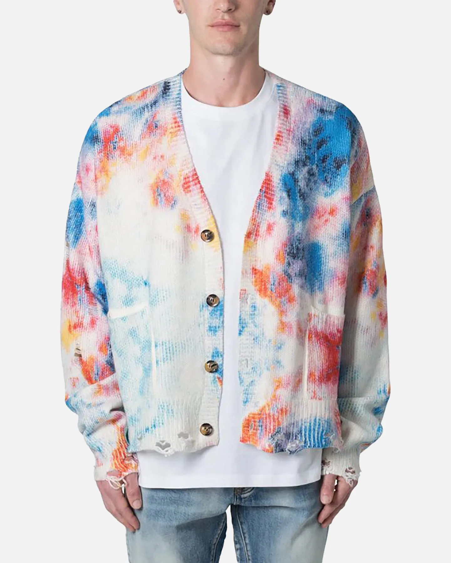MNML Tie Dye Cardigan Sweater Multi sold by Culture Kings