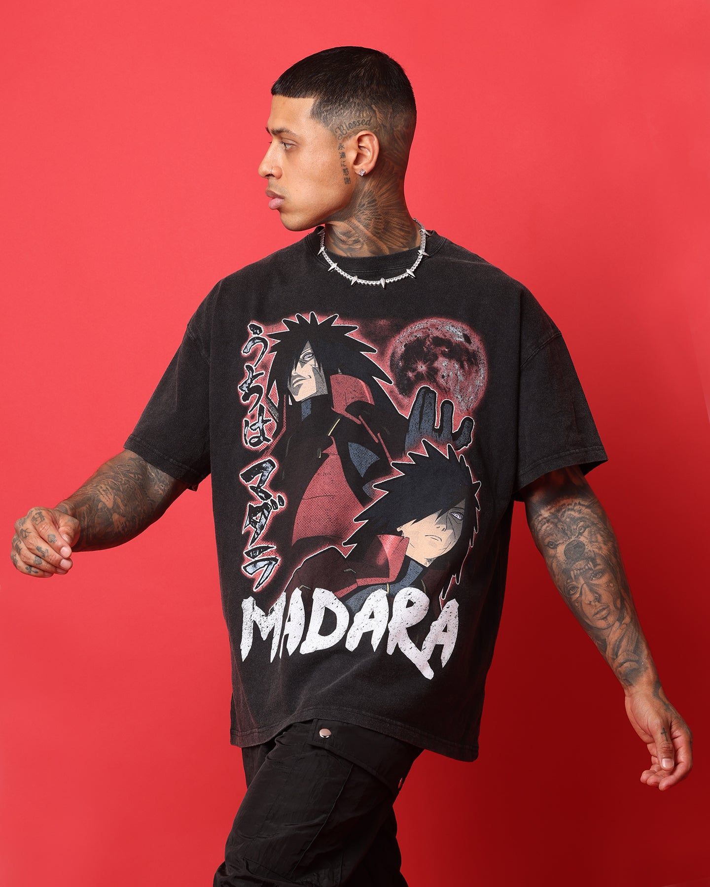 Goat Crew X Naruto Madara Heavyweight Vintage T-Shirt Vintage Black sold by Culture Kings product image thumbnail 6