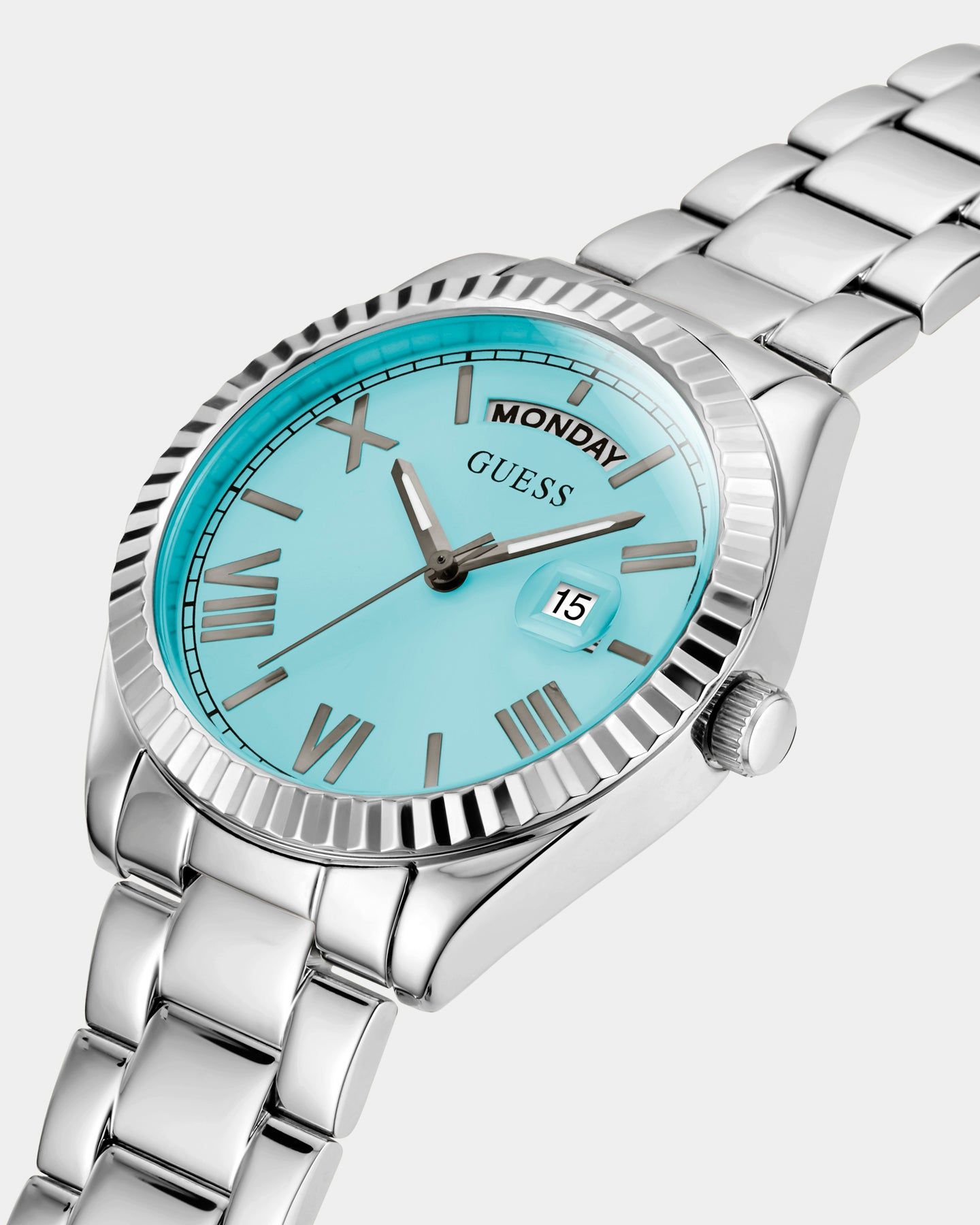 Guess Mainline Women's Luna Watch Silver/Aqua Blue sold by Culture Kings product image thumbnail 3