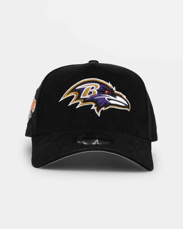 New Era Baltimore Ravens 'NFL Season' Corduroy 9FORTY A-Frame Snapback Black/OTC sold by Culture Kings