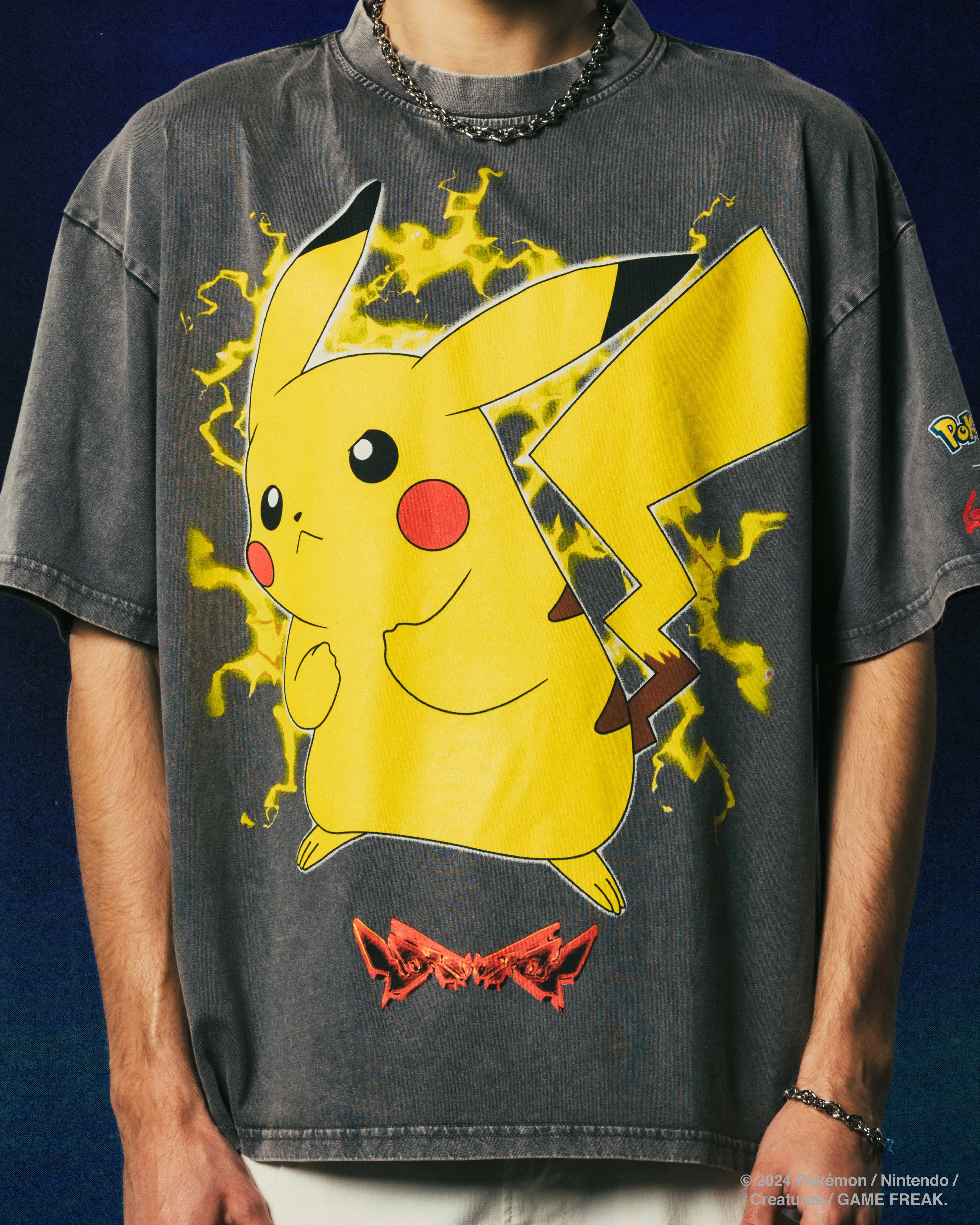 Pokémon By Loiter Pikachu Premium T-Shirt Charcoal sold by Culture Kings product image thumbnail 2