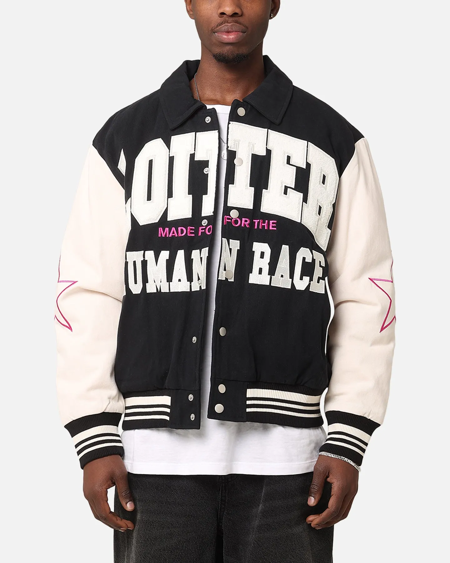 Loiter Vice City Varsity Jacket Black sold by Culture Kings