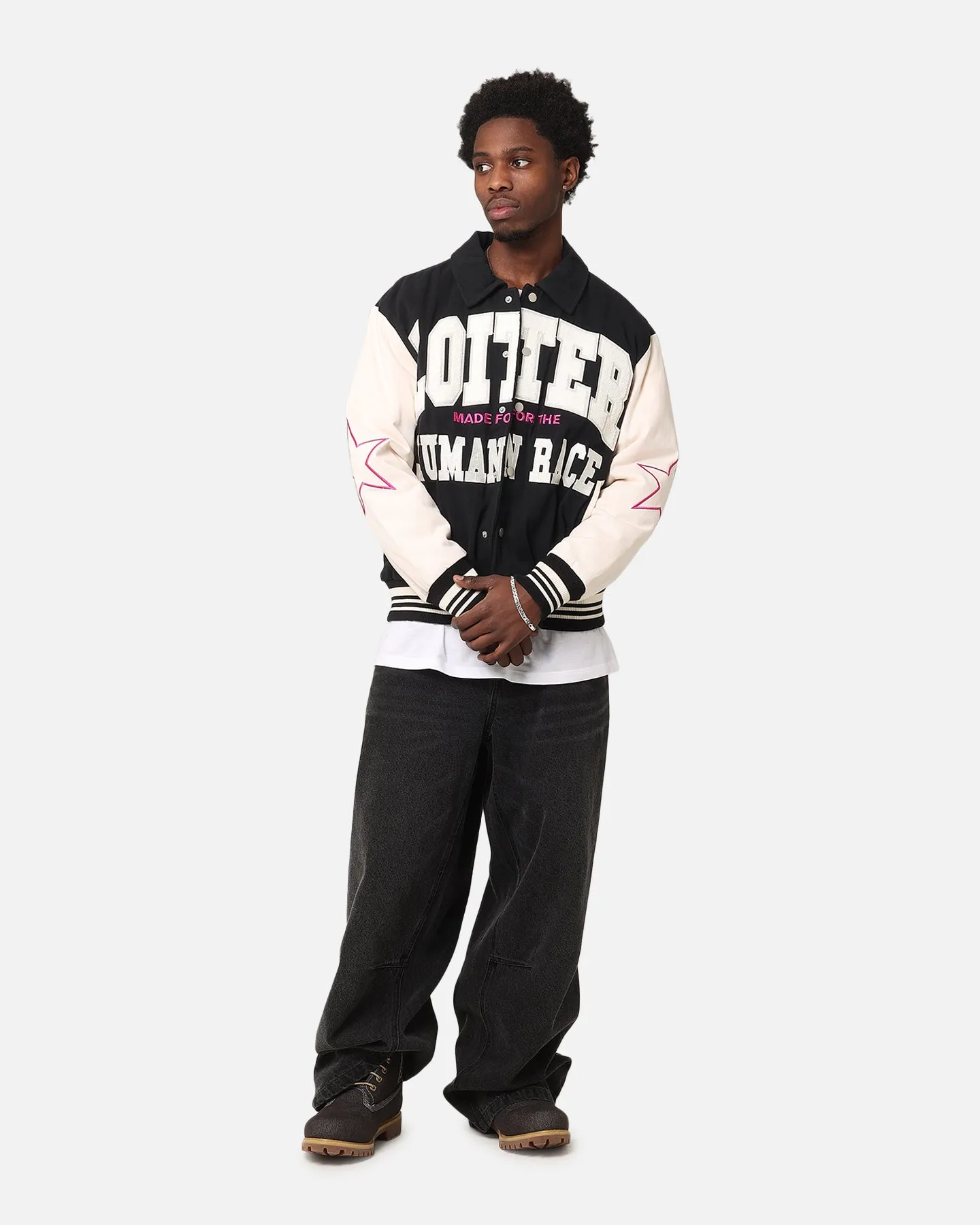 Loiter Vice City Varsity Jacket Black sold by Culture Kings product image thumbnail 3