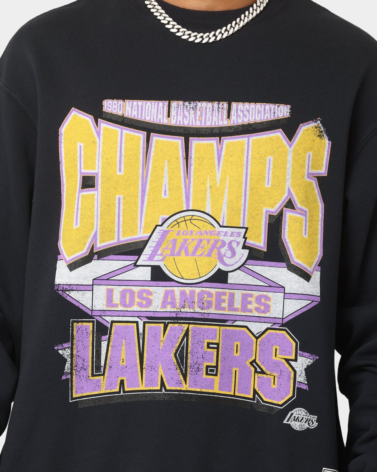 Mitchell & Ness Los Angeles Lakers Vintage Crewneck Faded Black sold by Culture Kings product image thumbnail 3