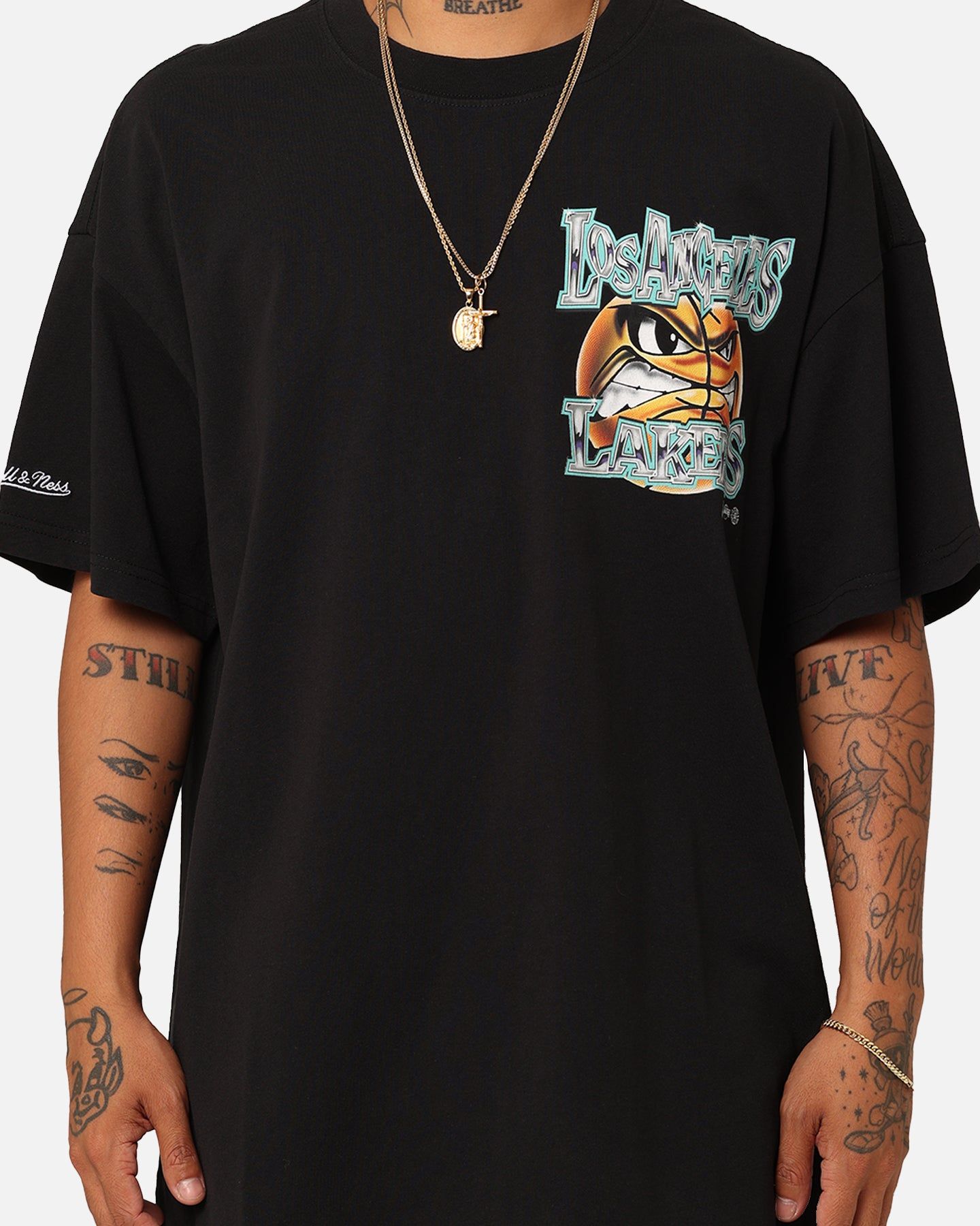 Mitchell & Ness Los Angeles Lakers Graffiti T-Shirt Black sold by Culture Kings product image thumbnail 4