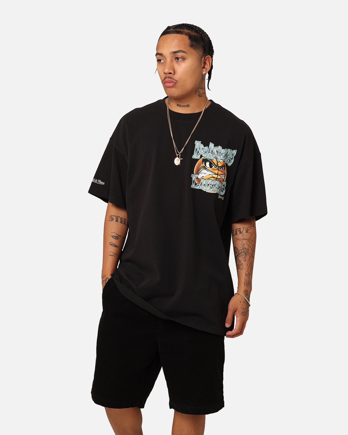 Mitchell & Ness Los Angeles Lakers Graffiti T-Shirt Black sold by Culture Kings product image thumbnail 2