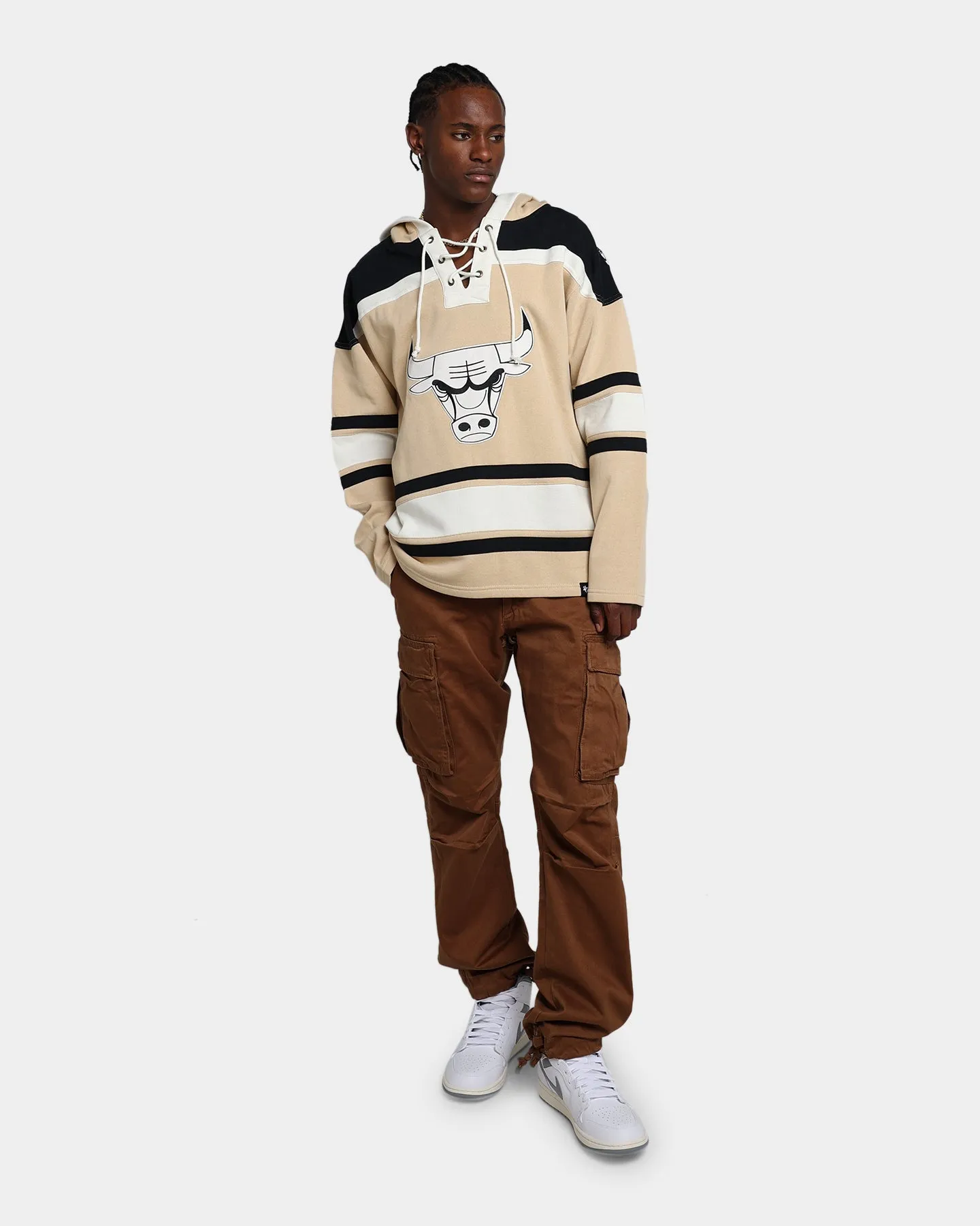 47 Brand Chicago Bulls Superior Lacer Hoodie Khaki sold by Culture Kings product image thumbnail 2