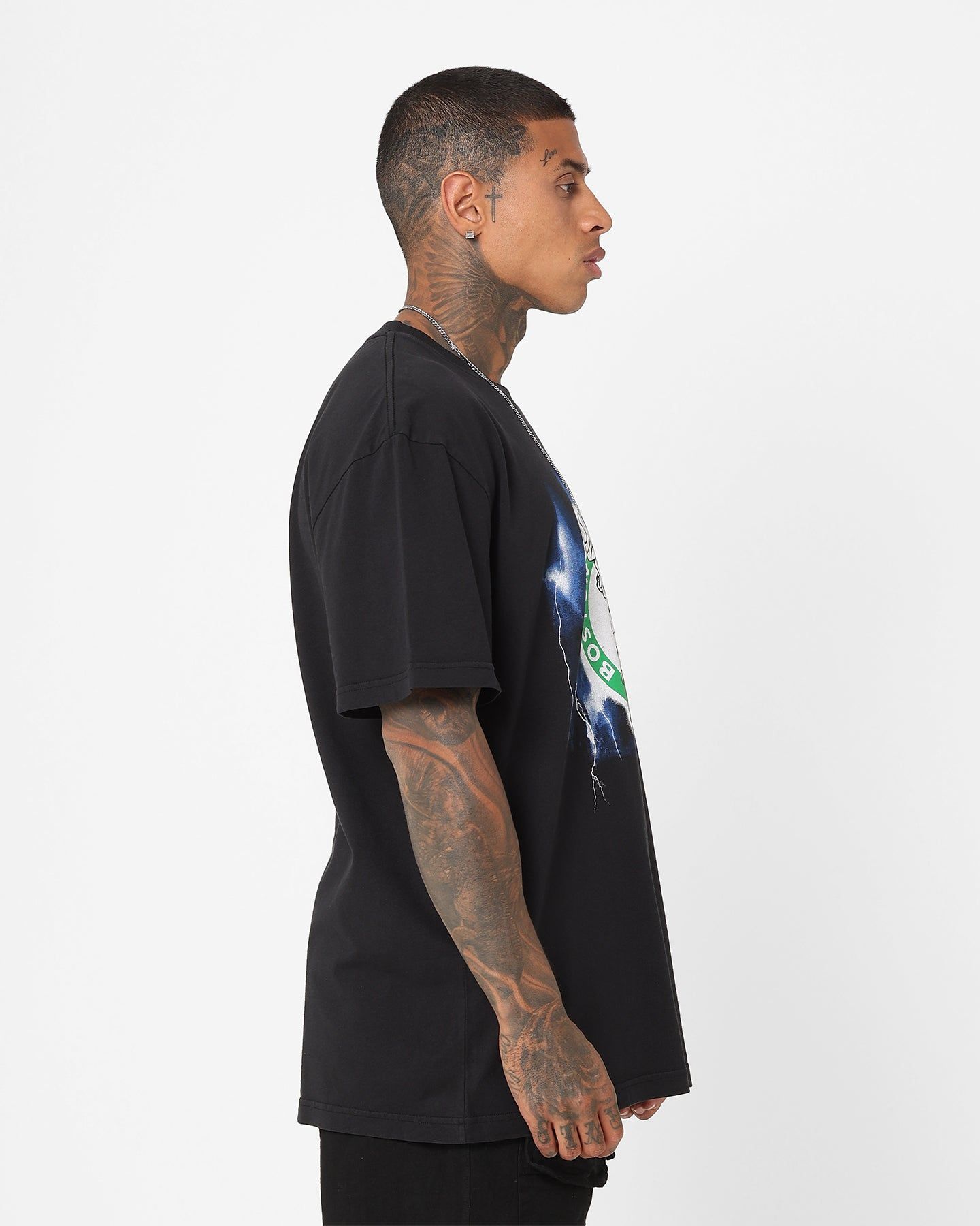 Mitchell & Ness Boston Celtics Logo Lightning T-Shirt Black sold by Culture Kings product image thumbnail 5