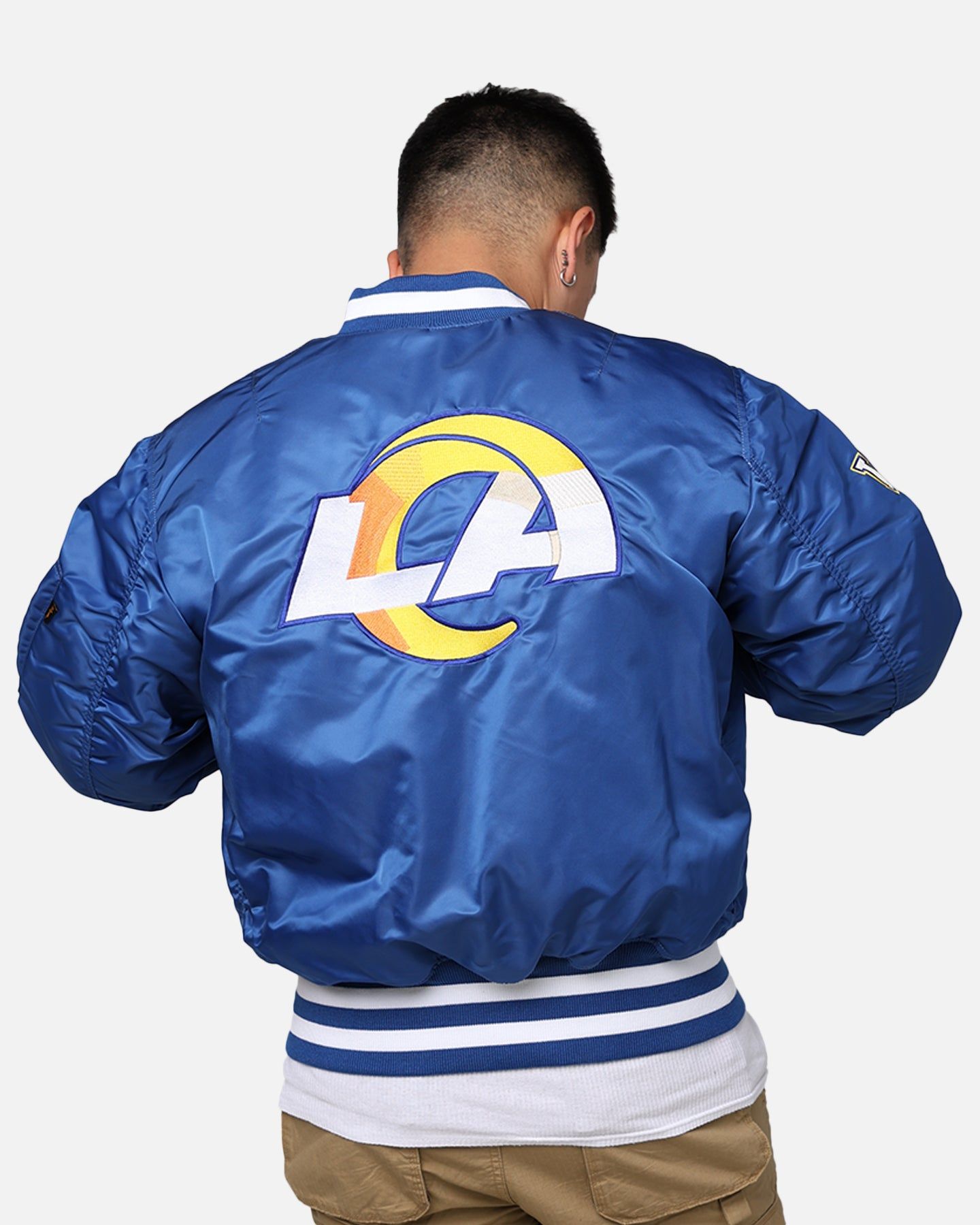 New Era X Alpha Series X NFL Los Angeles Rams MA-1 Bomber Jacket Royal/Black sold by Culture Kings product image thumbnail 2