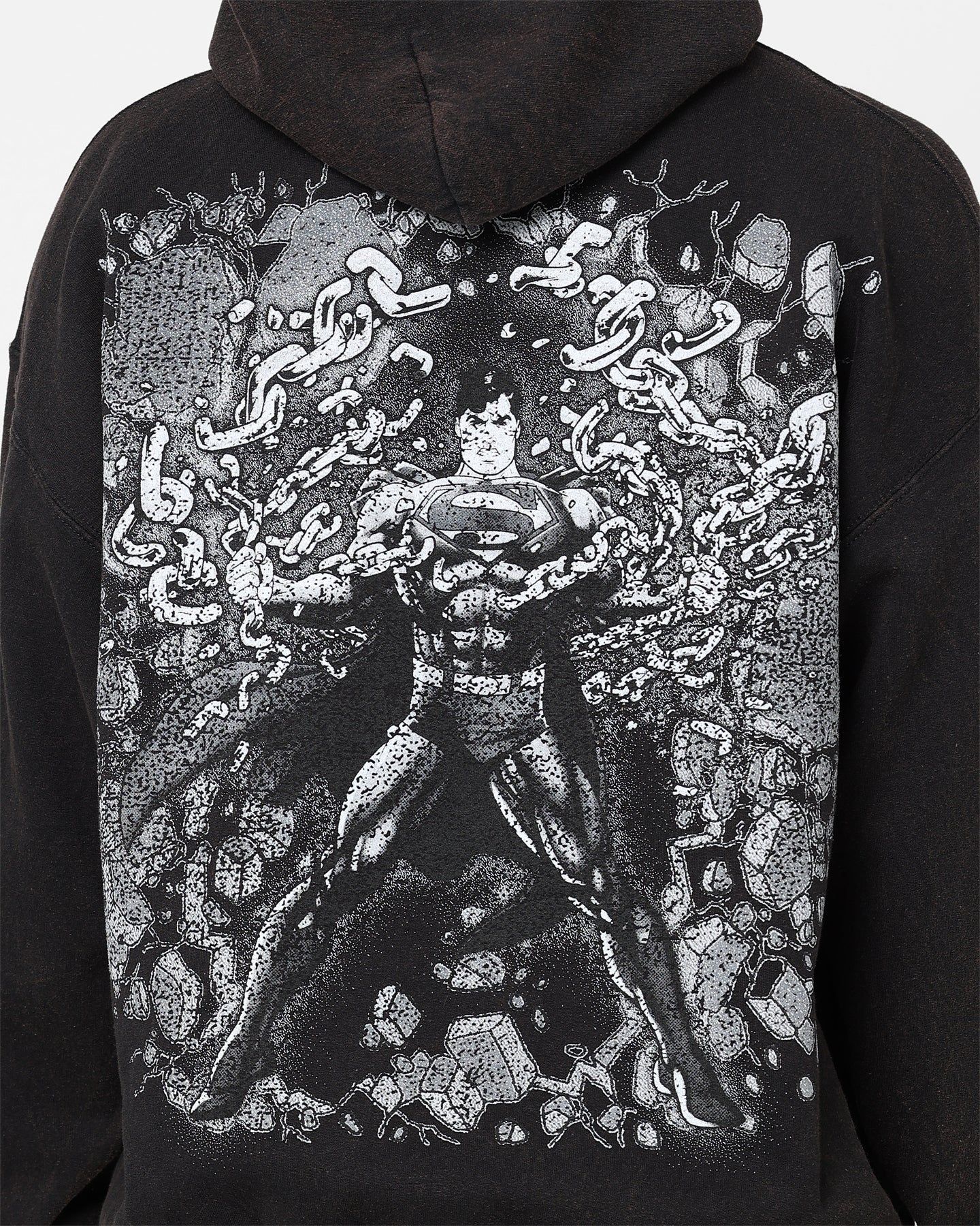 Goat Crew X DC Superman Breaking Point Vintage Hoodie Black Wash sold by Culture Kings product image thumbnail 5
