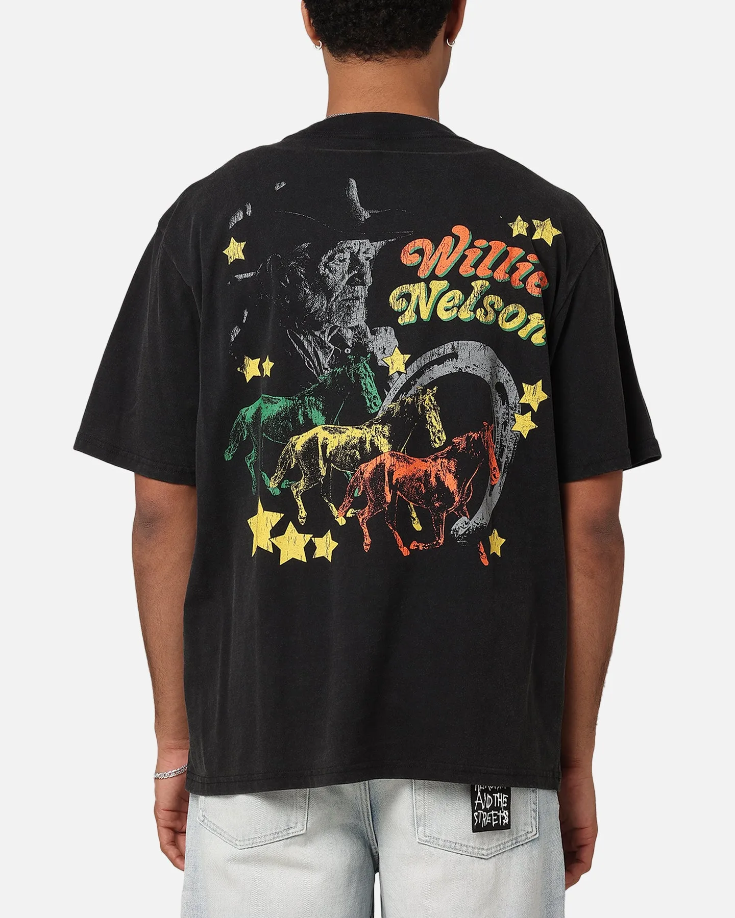 Willie Nelson Willie Nelson T-Shirt Washed Black sold by Culture Kings