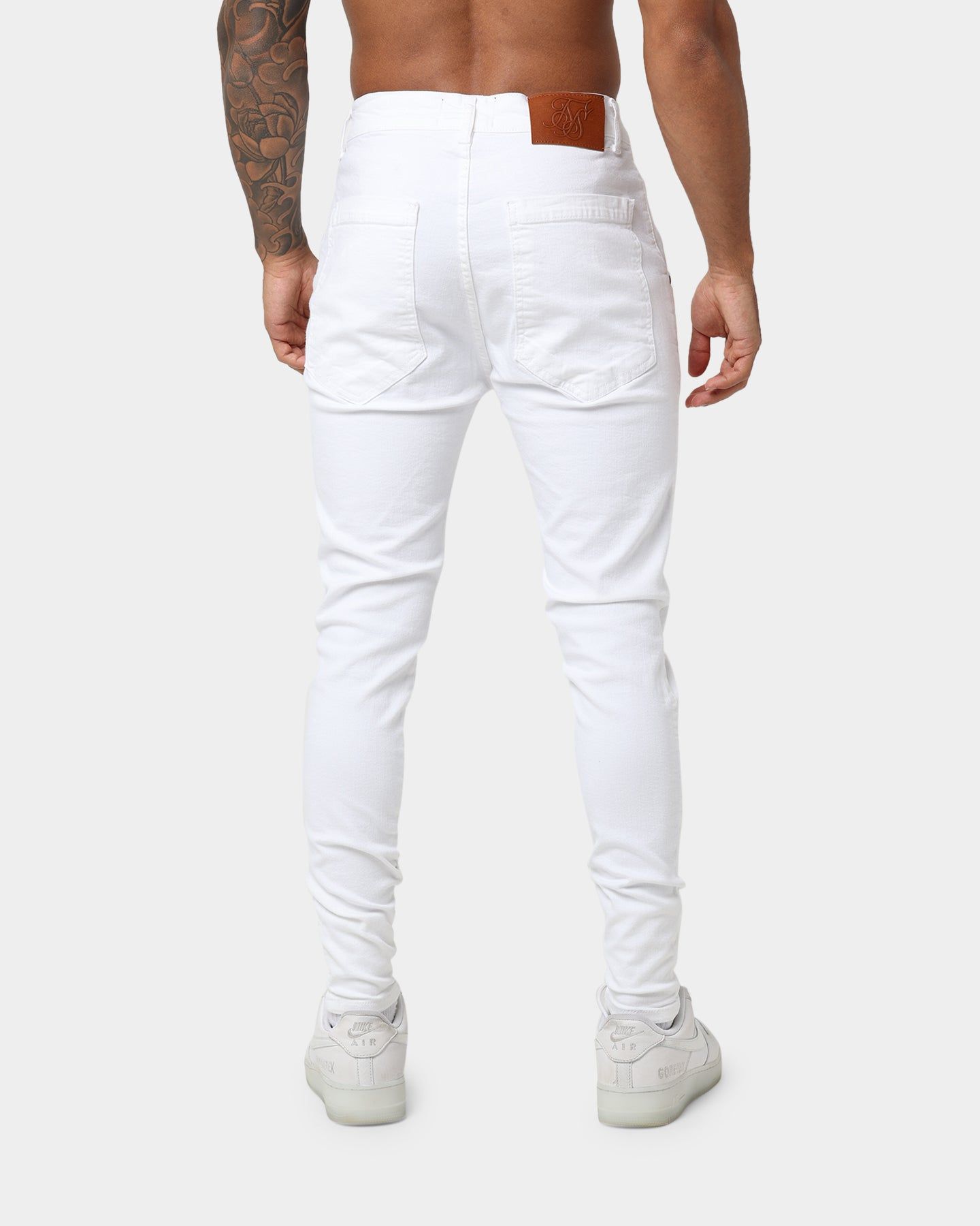 Sik Silk Distressed Denim Jeans White sold by Culture Kings product image thumbnail 4