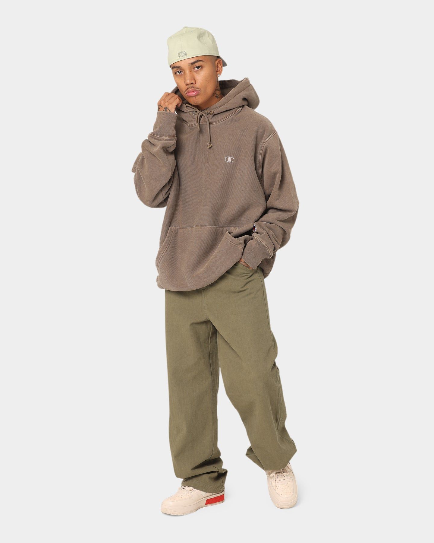 Champion Reverse Weave Garm Dye Hoodie Latte Brown sold by Culture Kings product image thumbnail 2