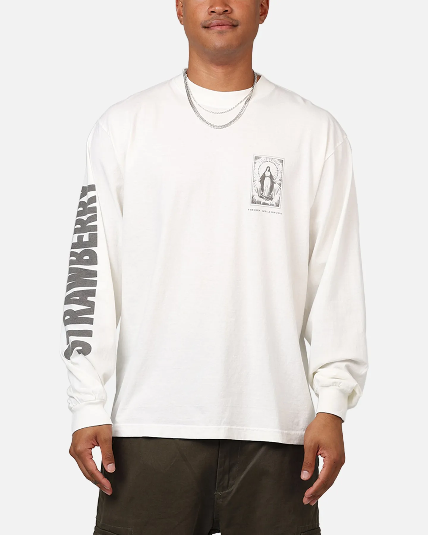 Strawberry Milagrosa Long Sleeve T-Shirt White sold by Culture Kings