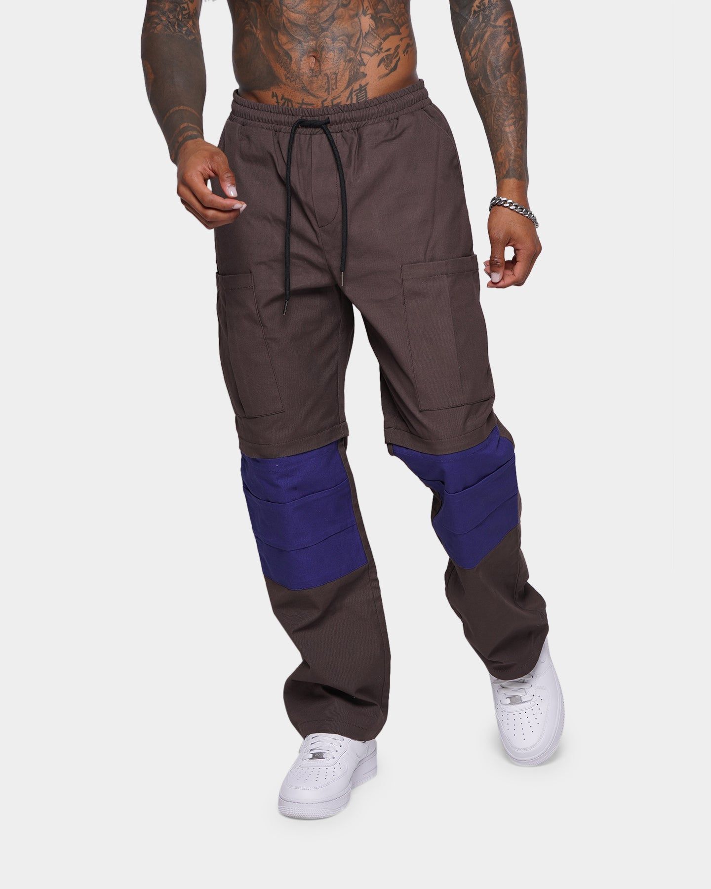 XXIII Bilal Zip Off Pants Brown/Blue sold by Culture Kings