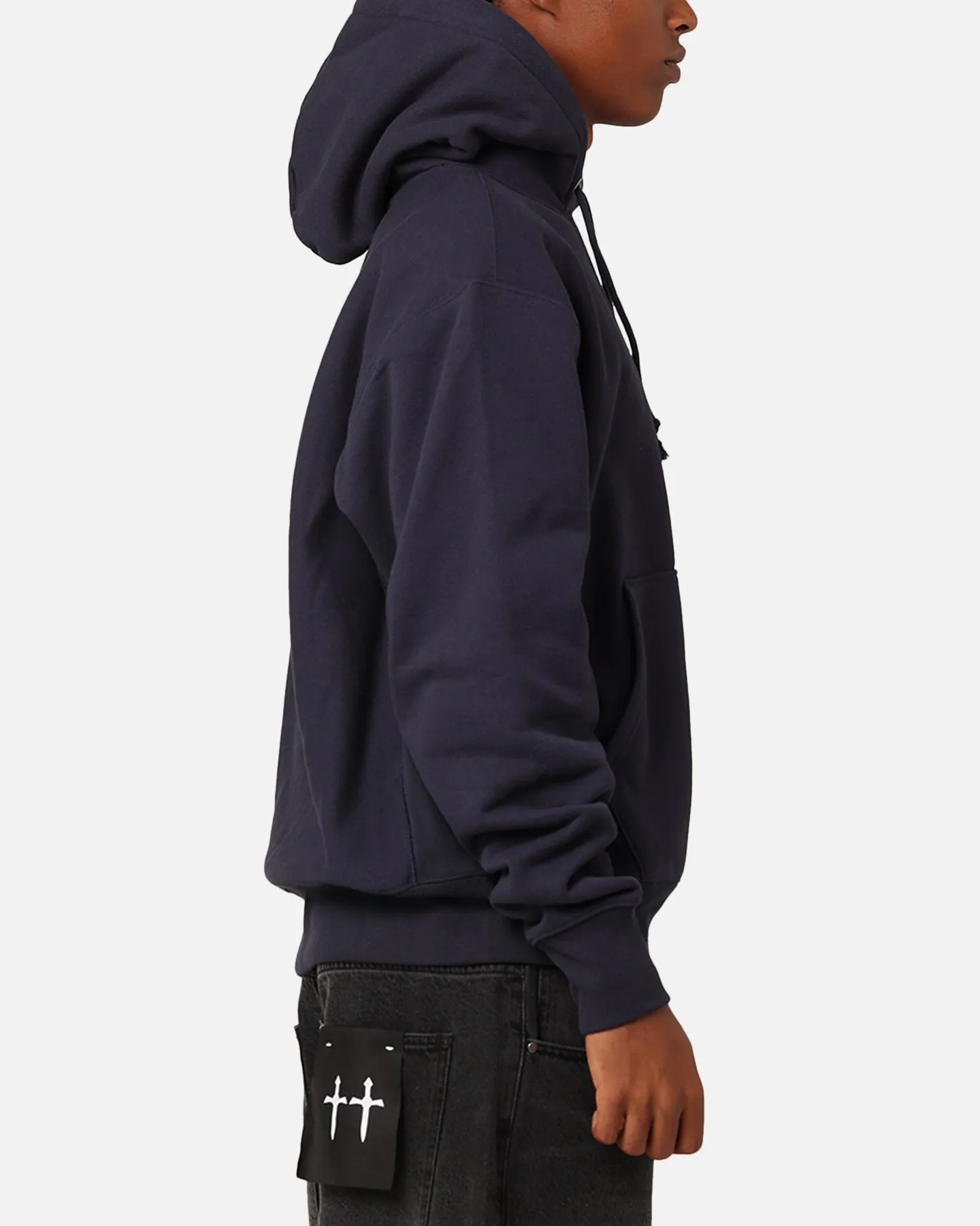 Champion Reverse Weave Small C Hoodie Navy sold by Culture Kings product image thumbnail 4