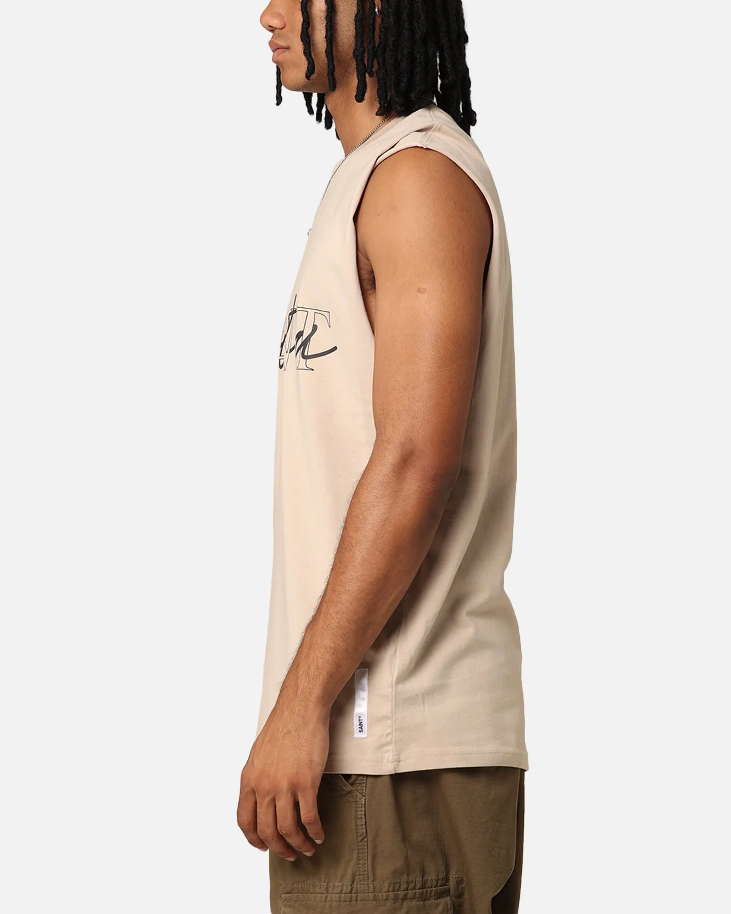 Saint Morta Interlock Oversized Muscle T-Shirt Stone sold by Culture Kings product image thumbnail 5