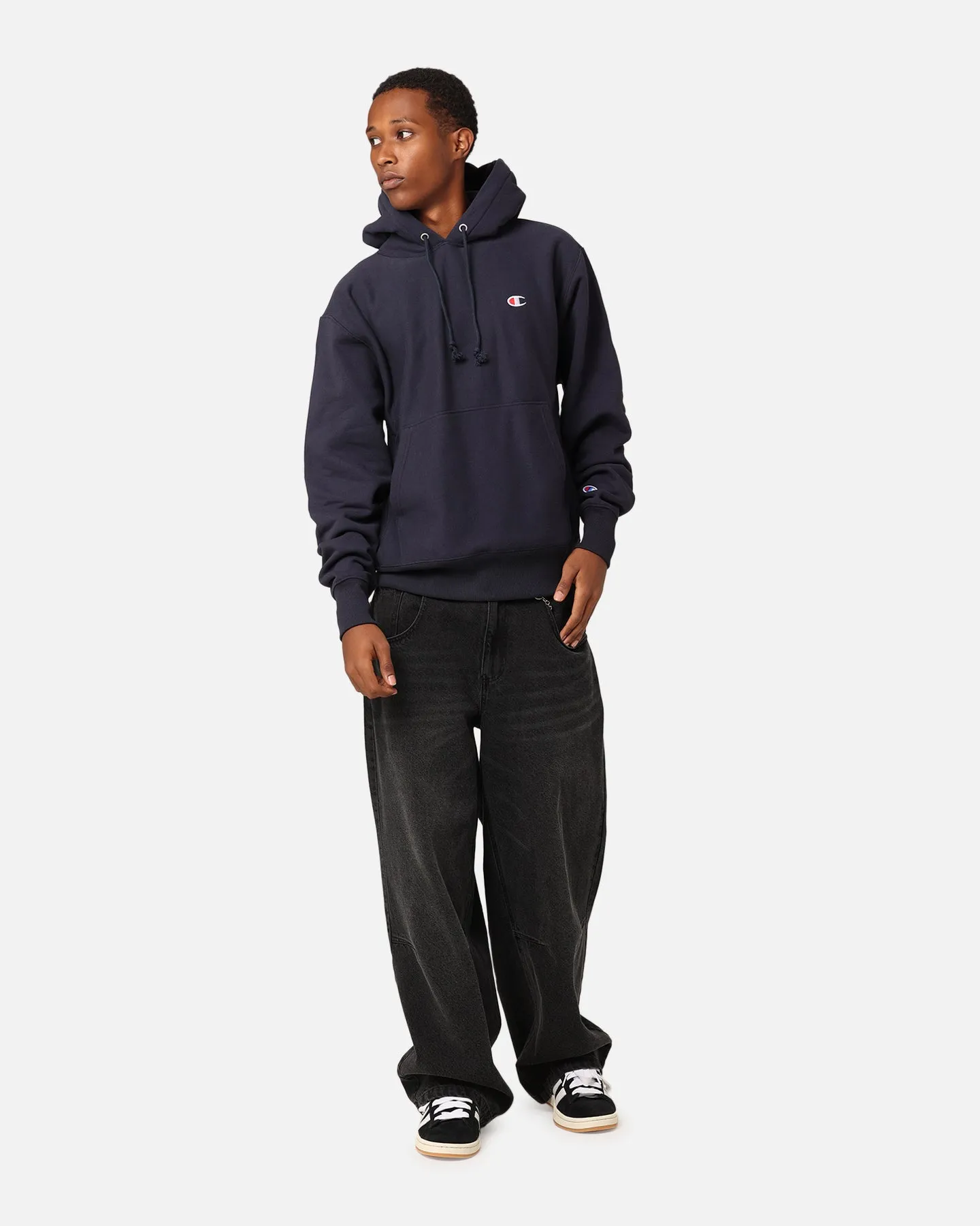Champion Reverse Weave Small C Hoodie Navy sold by Culture Kings product image thumbnail 2